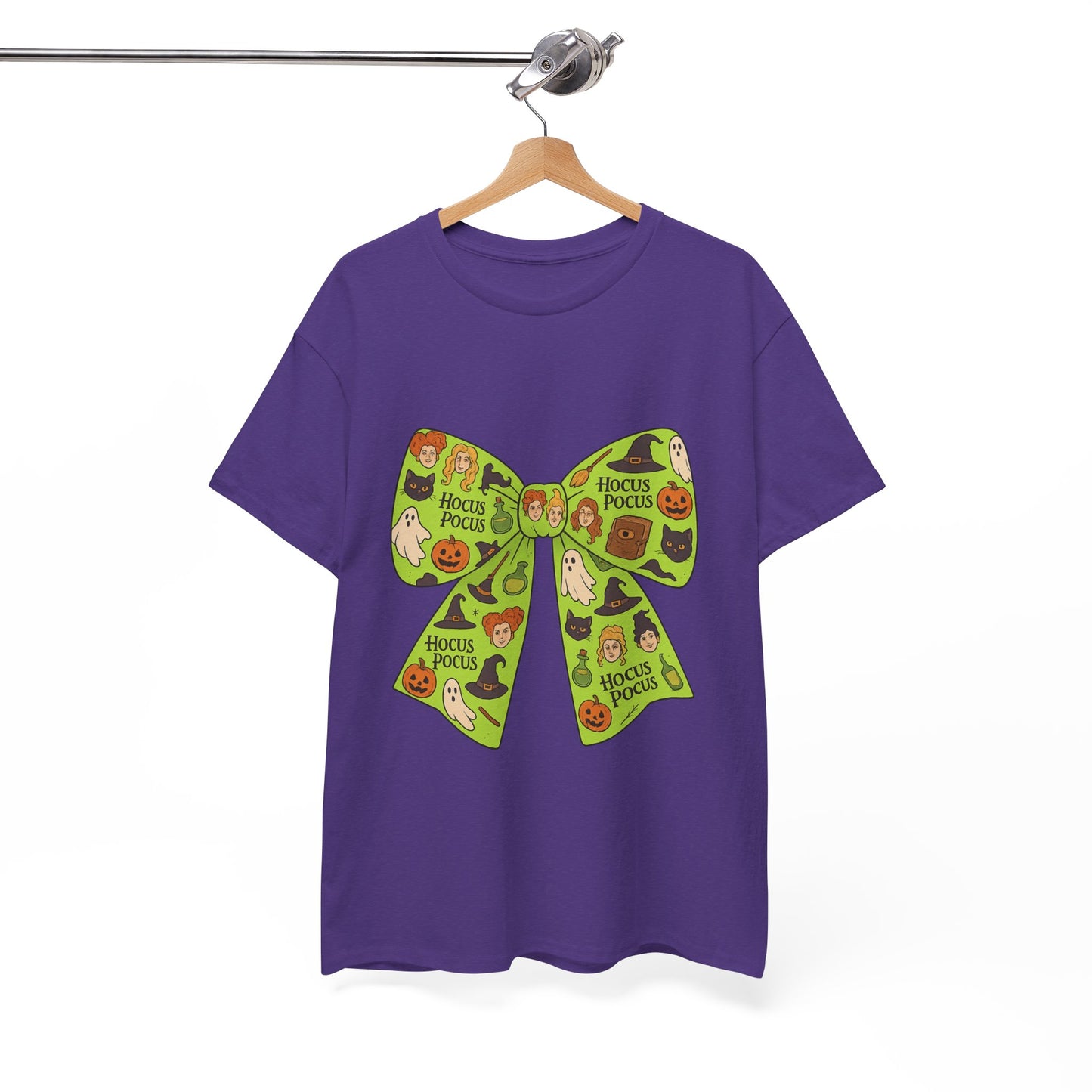 Halloween Graphic Tee, Spooky Season Unisex Shirt, Hocus Pocus Bow Tee, Autumn Style Shirt, Trick or Treat Apparel