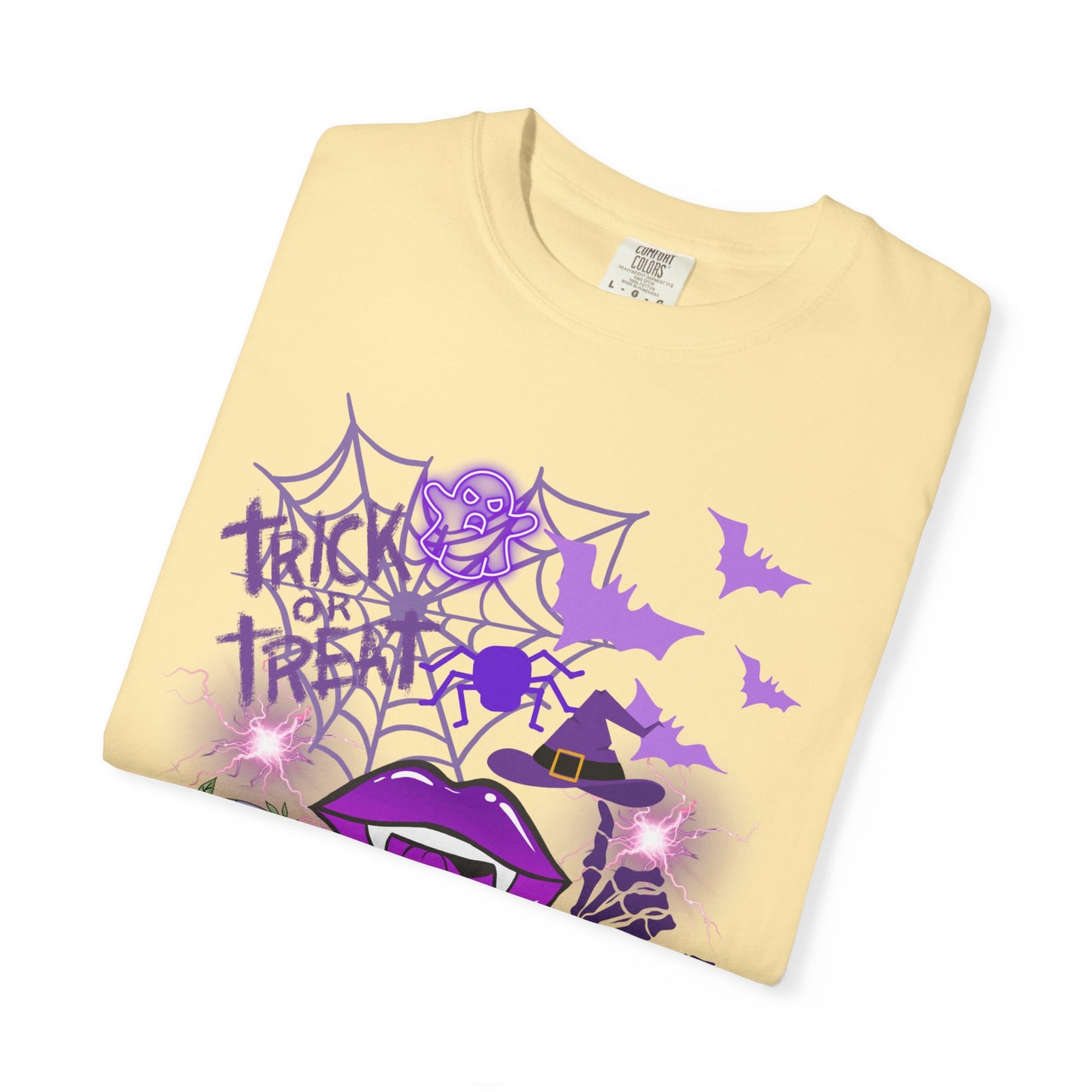 Spooky Purple Vibes Halloween Graphic T-Shirt, Fun Unisex Tee for Spooky Season, Trick or Treat, Boo! Shirt, Halloween Party Wear, Gift Idea
