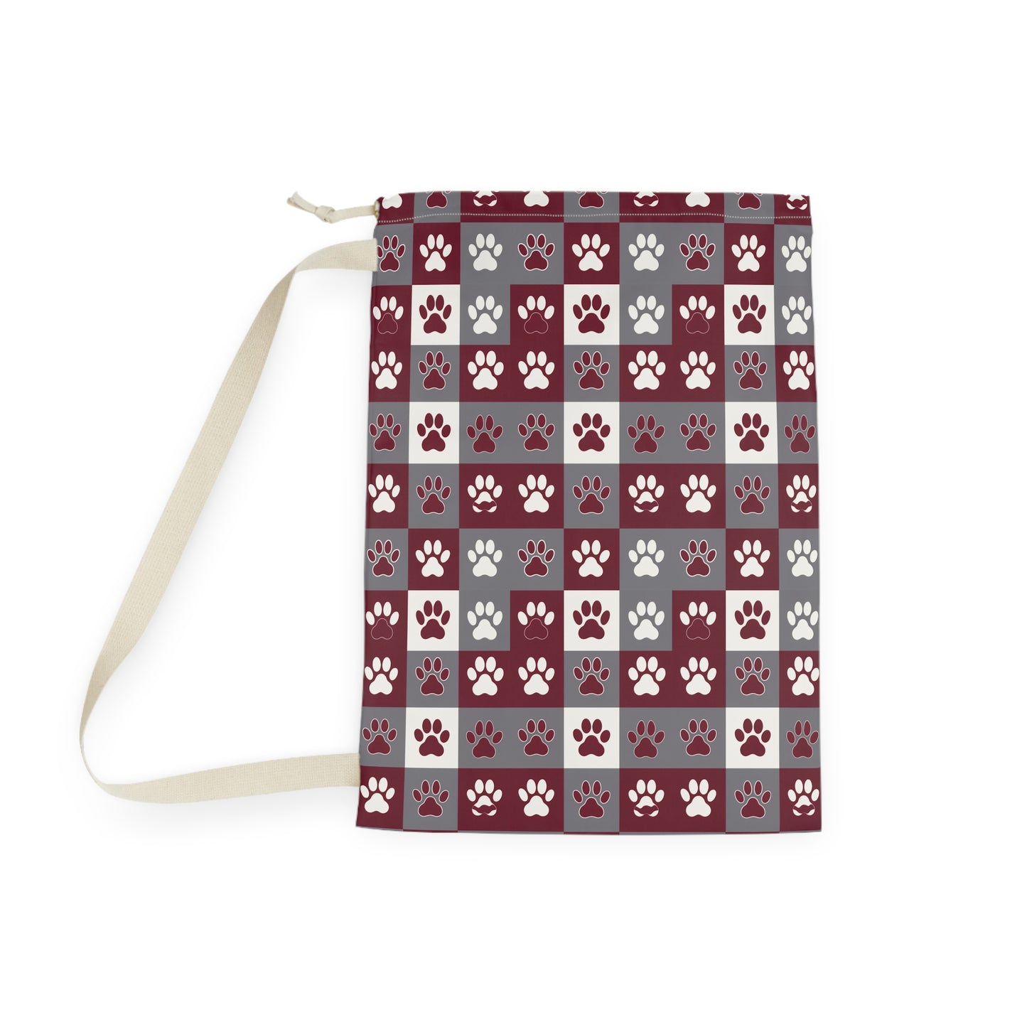 Paw Print Laundry Bag –College Dorm Decor, College Student Gift, Graduation Gift, Go Dogs, Dog-Themed Home Decor