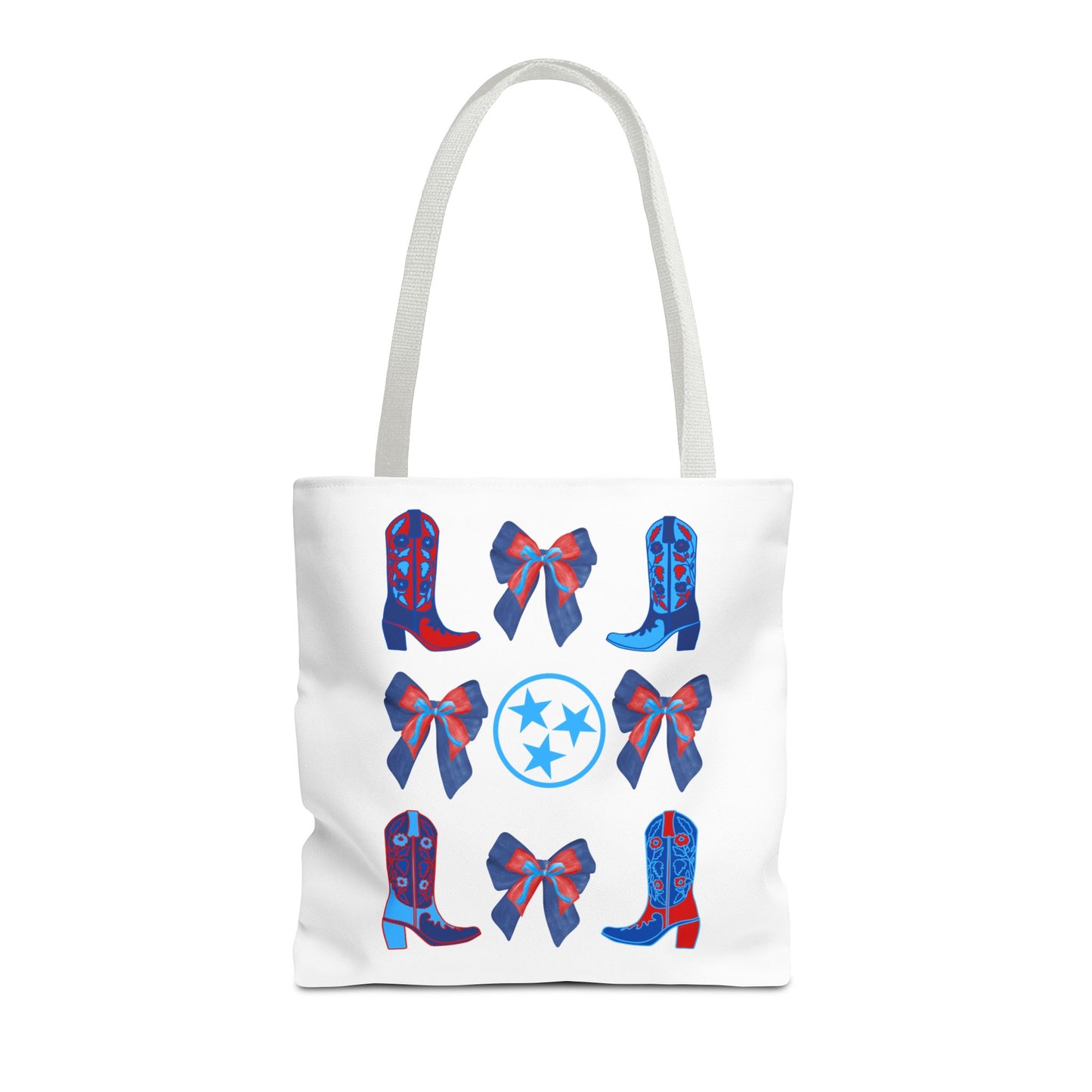 Tote Bag - Tennessee Titans Coquette Bow Design - Titan Up NFL Game Day Gift Nashville TN