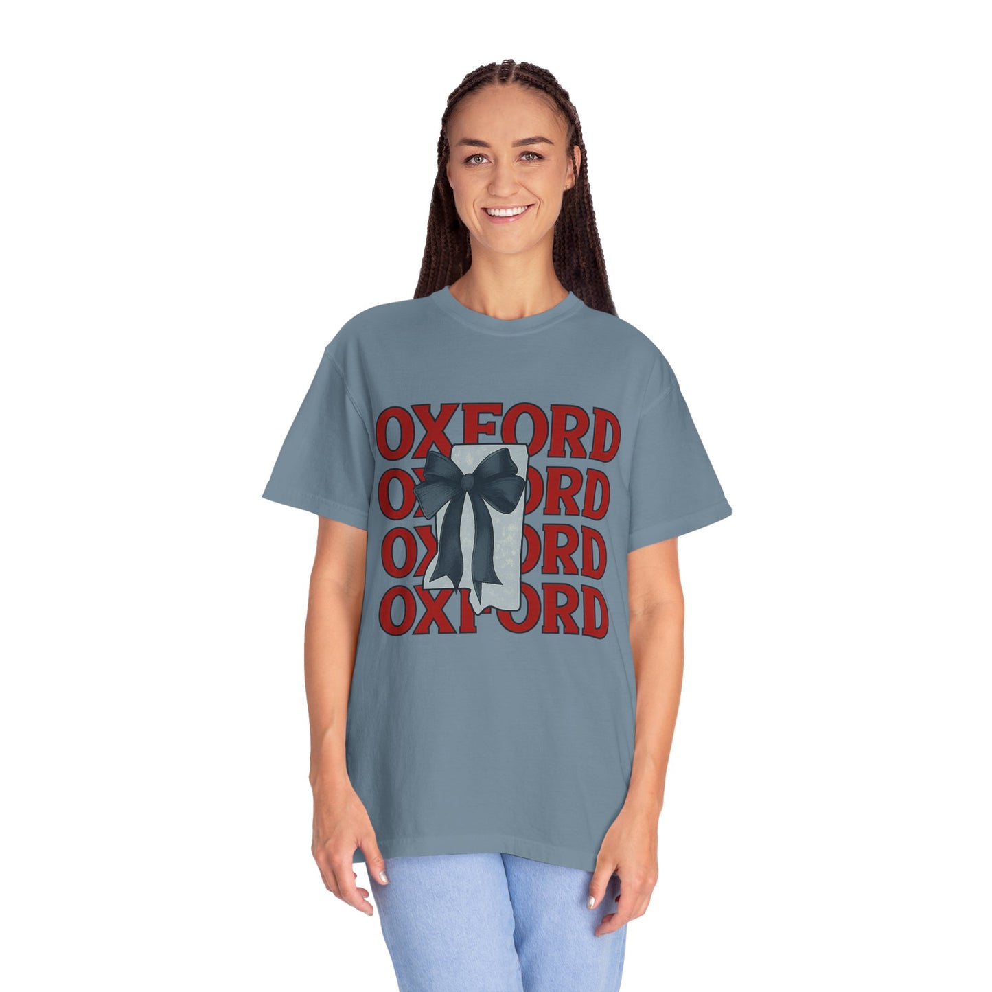 Oxford Bow Graphic Tee, Casual Unisex T-shirt, Gift for Students, College Apparel, Trendy Fashion Top, Birthday Gift