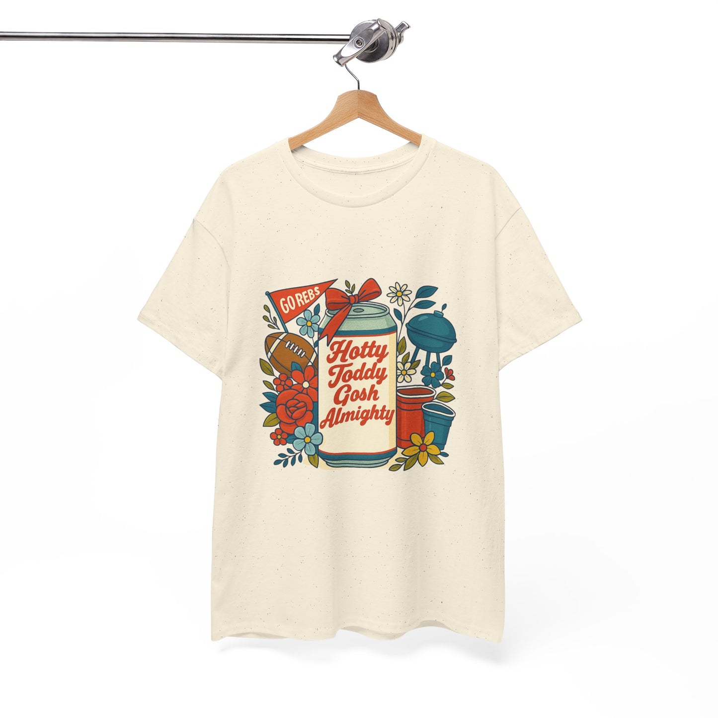 Hotty Toddy Heavy Cotton Tee - Unisex Graphic T-Shirt, Casual Wear, College Apparel, Gift for Students, Spring Break Fashion