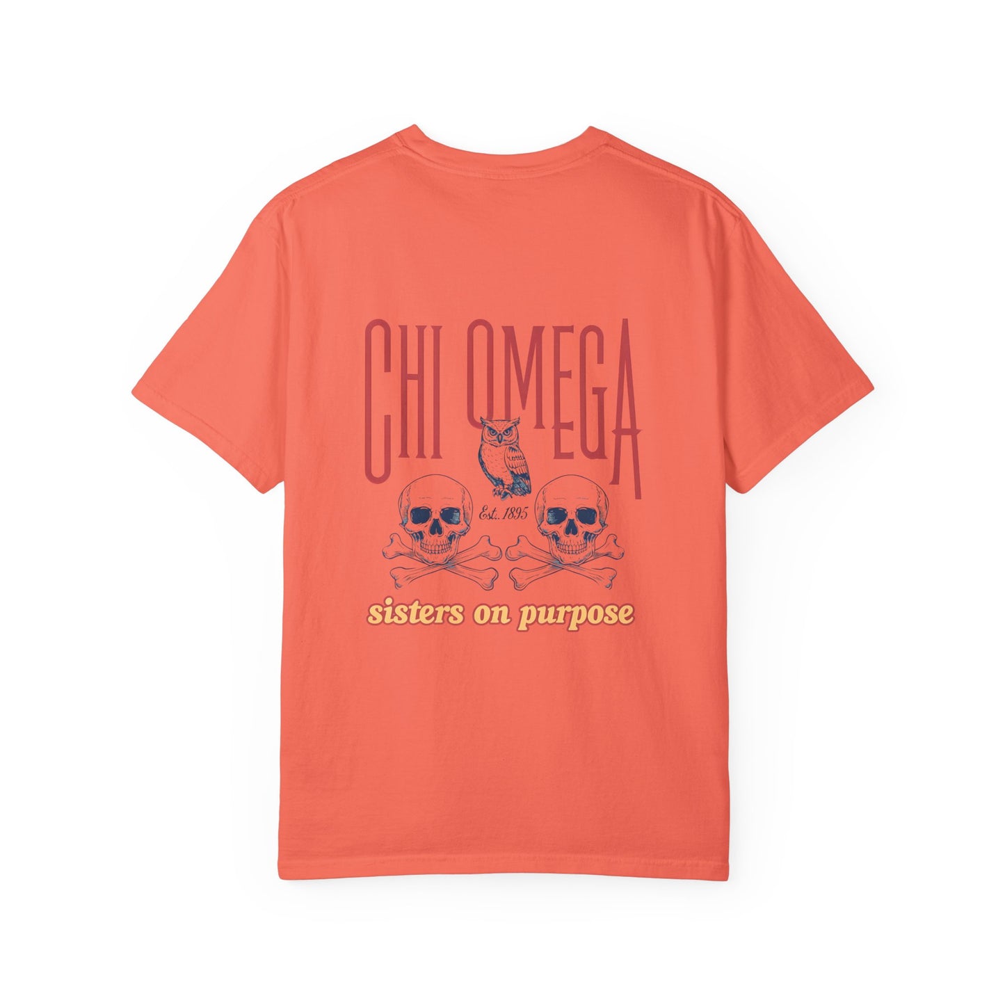 Chi Omega Sister T-Shirt, Sorority Apparel, College Tee, Garment-Dyed Shirt, Greek Life Merchandise, Casual Wear