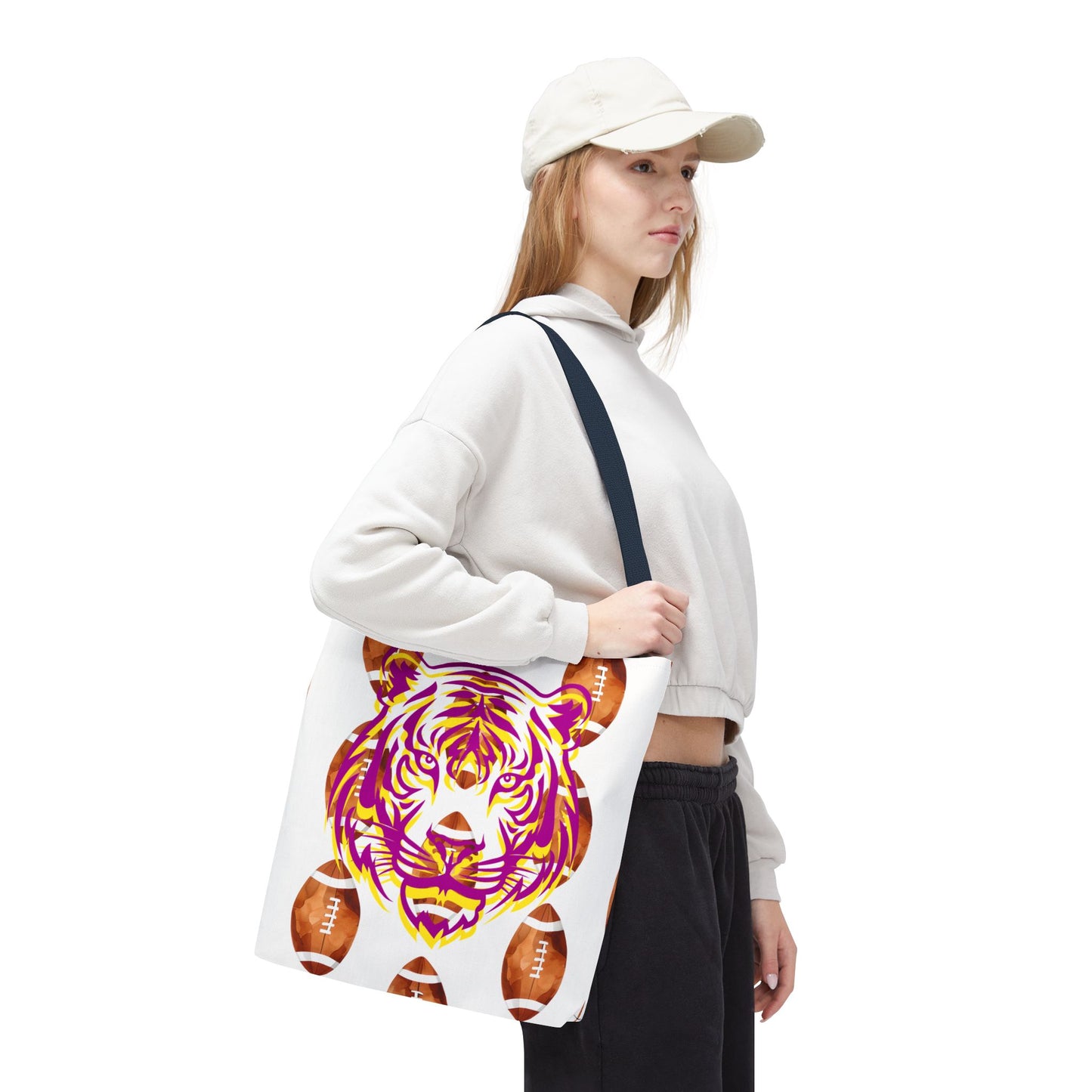 Vibrant Tiger Print Tote Bag - LSU Fans Gift