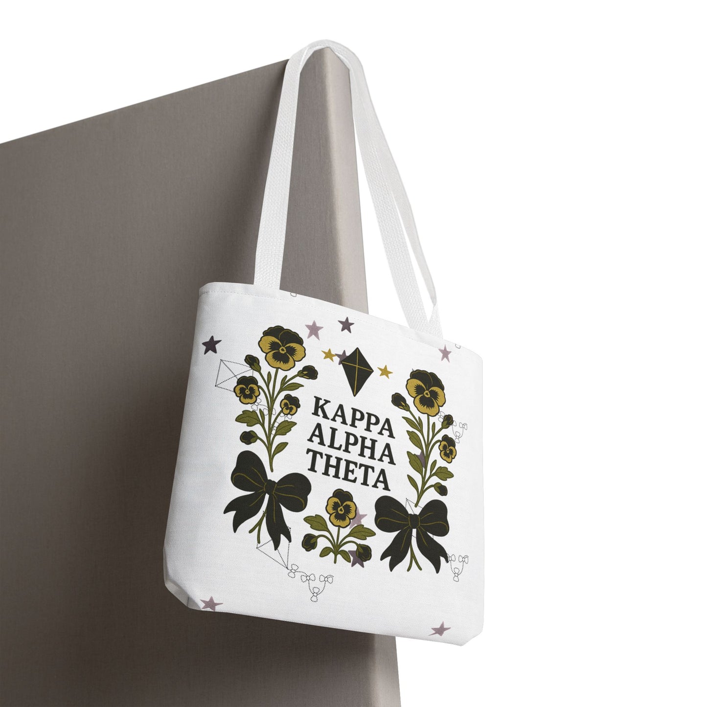 Floral Sorority Tote Bag | Kappa Alpha Theta, Eco-Friendly Bag, Gift for Sisters, College Accessory, Summer Outing Bag