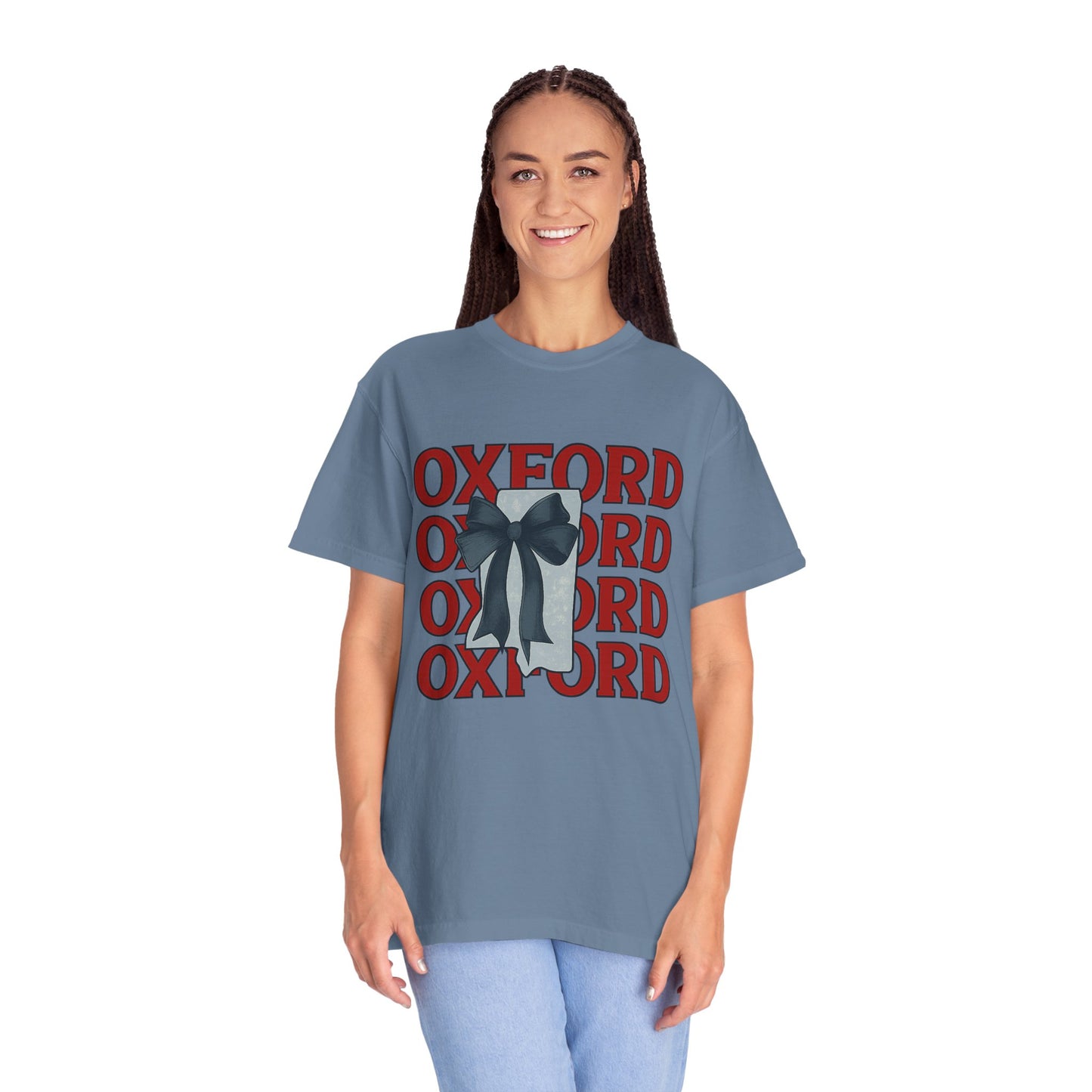 Oxford Bow Graphic Tee, Casual Unisex T-shirt, Gift for Students, College Apparel, Trendy Fashion Top, Birthday Gift