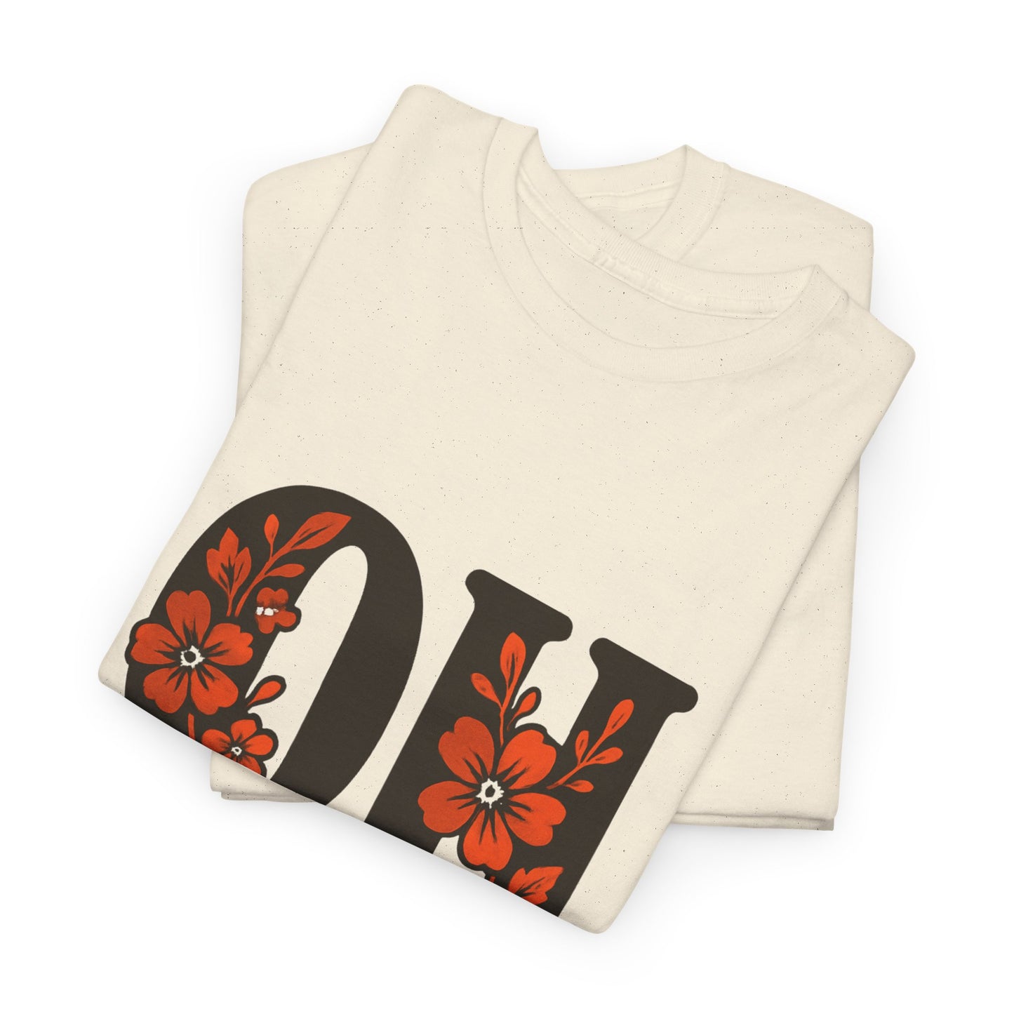OH Go Browns Floral Unisex Tee, Fan Apparel, Game Day Shirt, Casual Wear, Gift for Sports Lovers