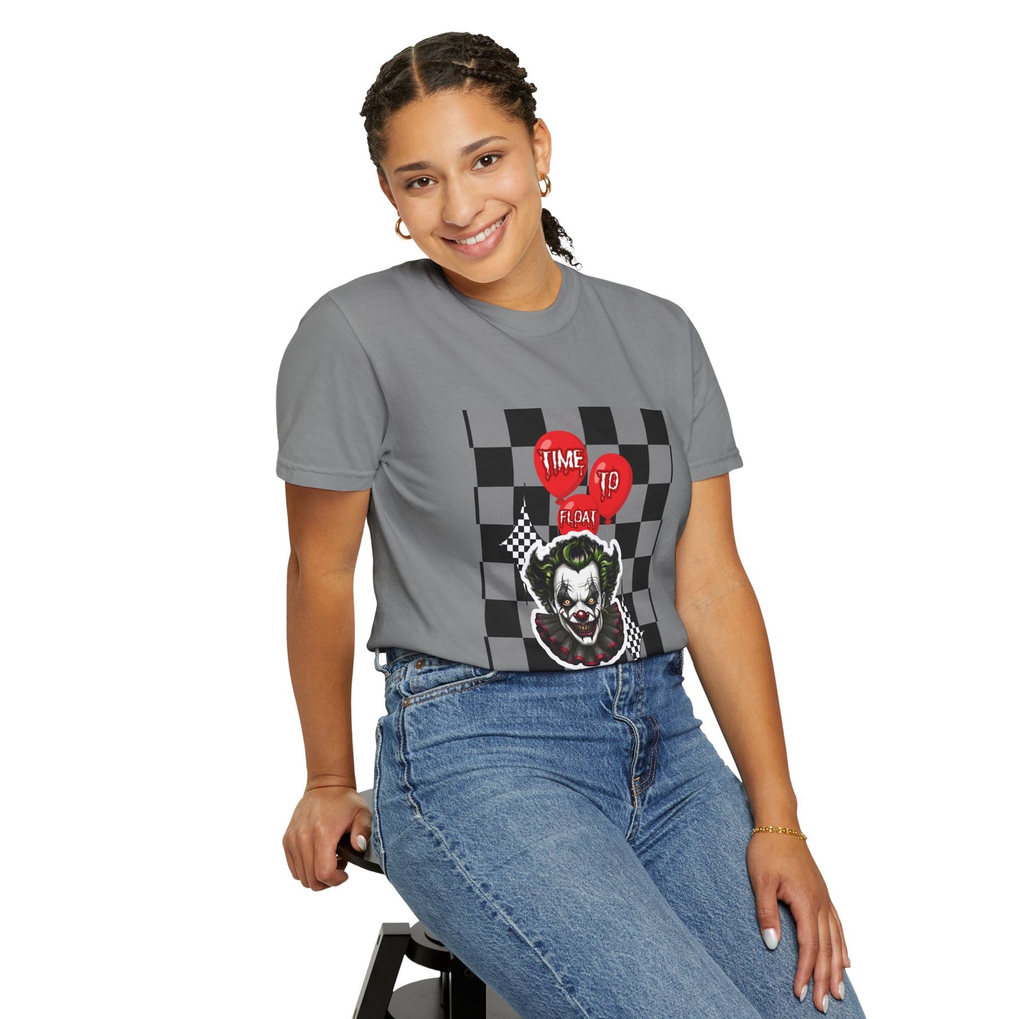 Creepy Clown Graphic T-Shirt, Halloween Costume Tee, Unisex Horror Shirt, Fun Gift for Fans, Graphic Novelty Wear, Casual Outfit