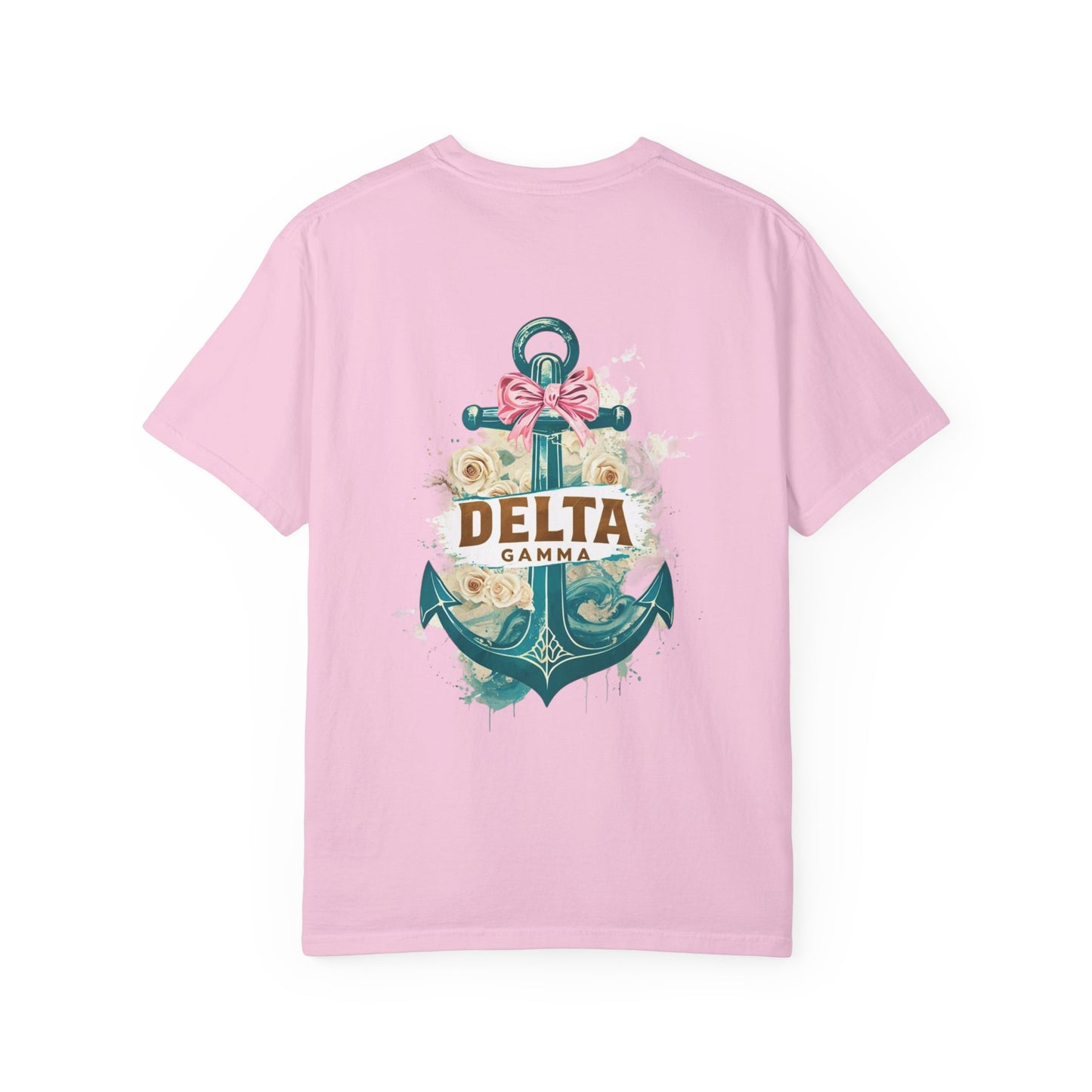 Delta Gamma Unisex Garment-Dyed T-Shirt, Sorority Pride Shirt, Nautical Design Tee, Perfect for Recruitment and Celebrations, Gift Idea