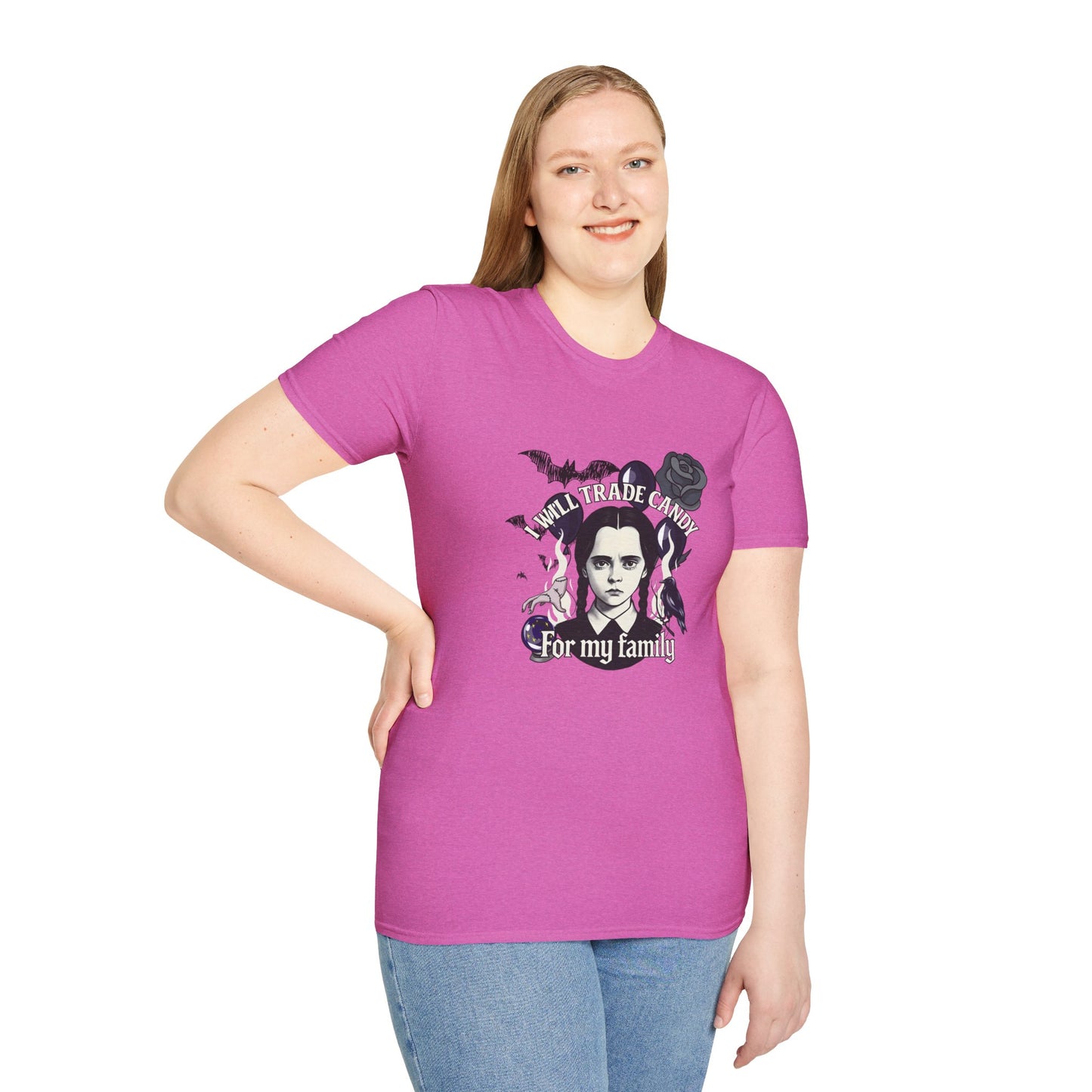 Gothic Family Tribute Unisex Tee - Halloween Dark Aesthetic Apparel