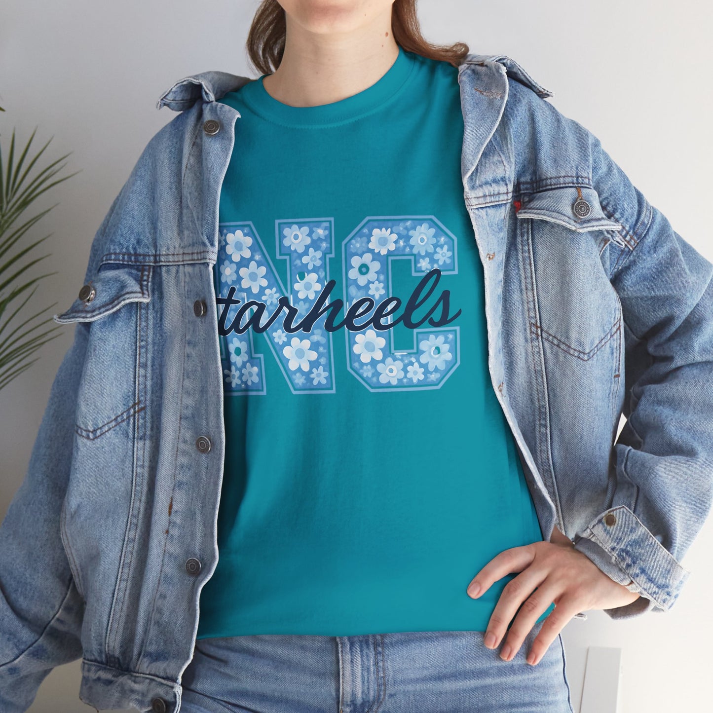 North Carolina Tarheels Unisex Heavy Cotton Tee, College Spirit Wear, Men's and Women's Casual T-Shirt, School Pride Apparel, Gift for Fans