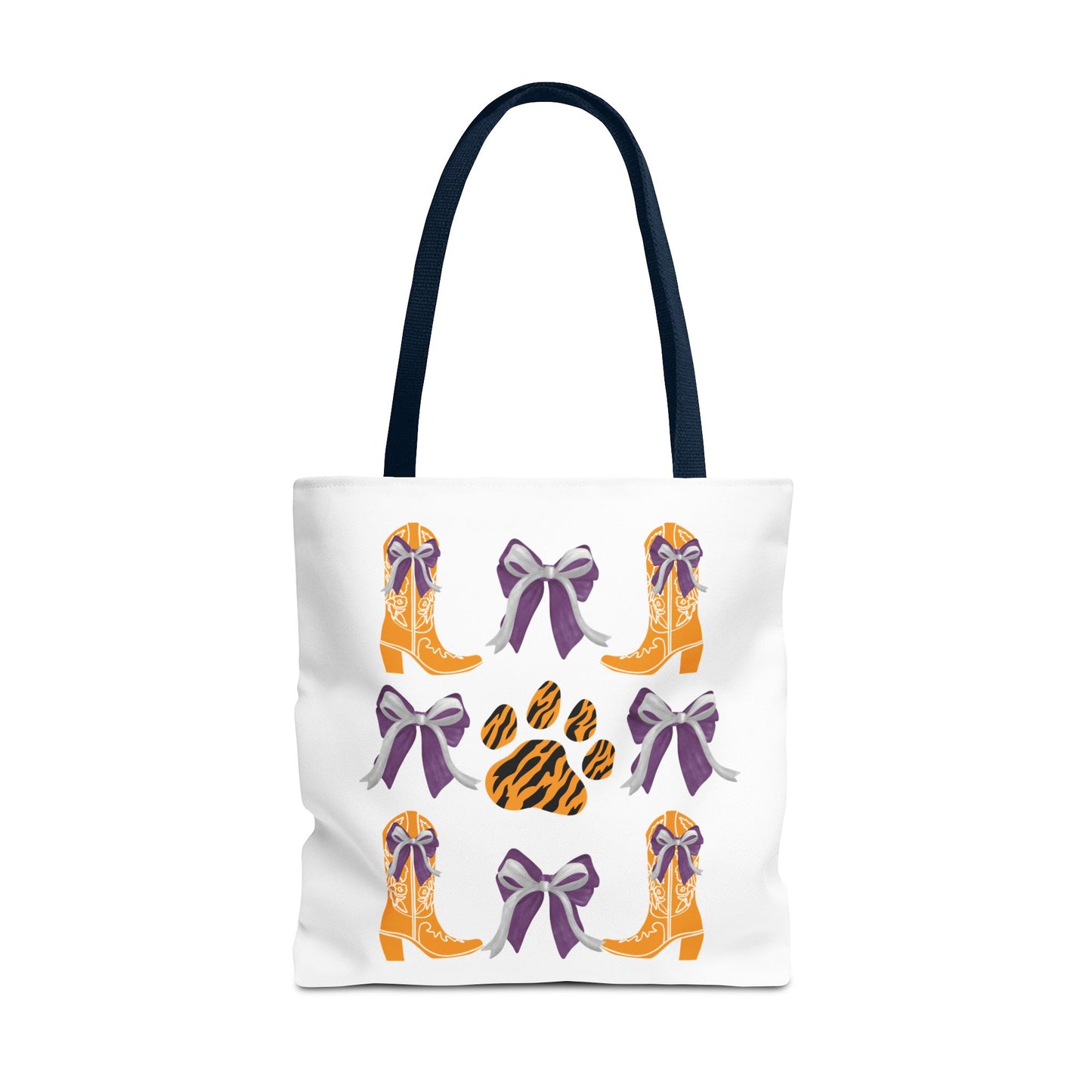 SC Clemson Coquette Bow Tiger Print Tote Bag, Go Tigers, SC Game Day, Clemson, SC, College Student Gift, Graduation Gift, SC Tigers Fan, Clemson Alumni