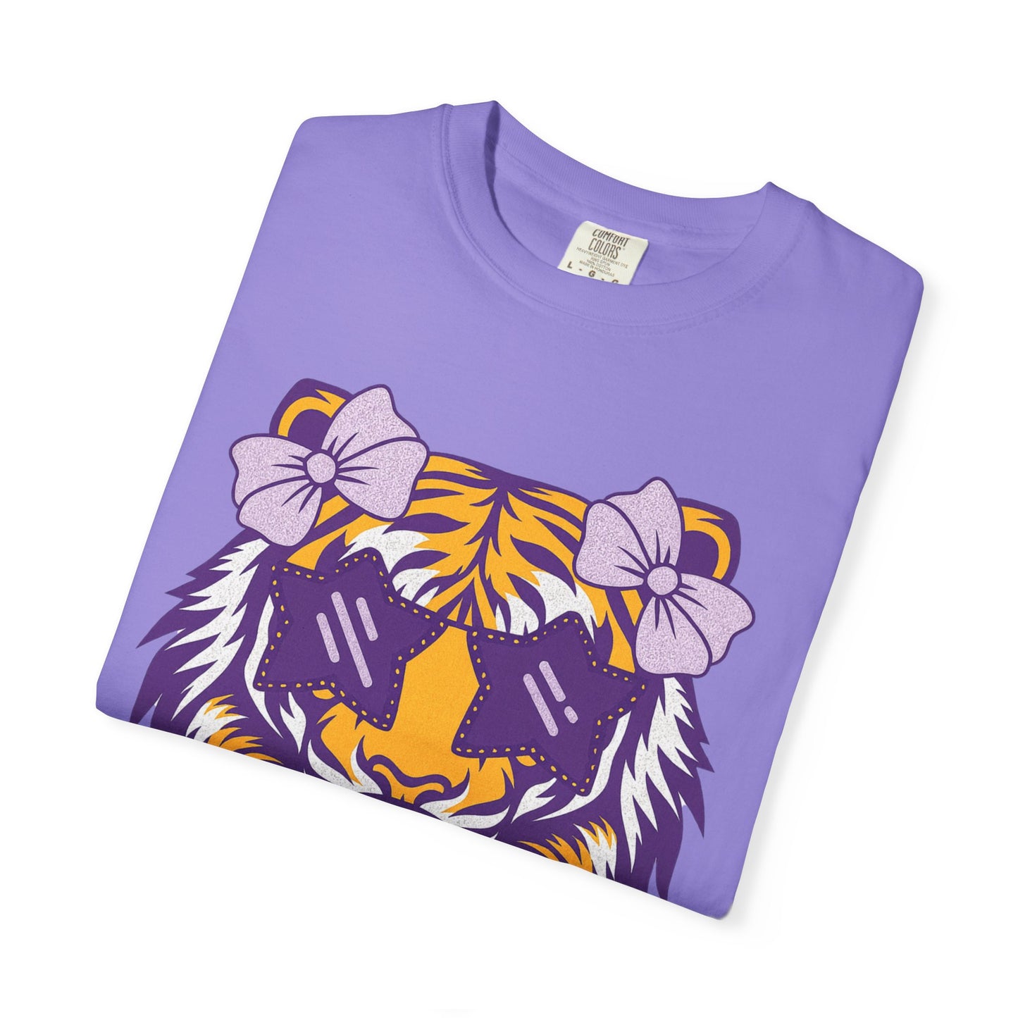 Ragin Cajun Bow Bubble Tiger T-Shirt - Casual Wear and Gift for Animal Lovers
