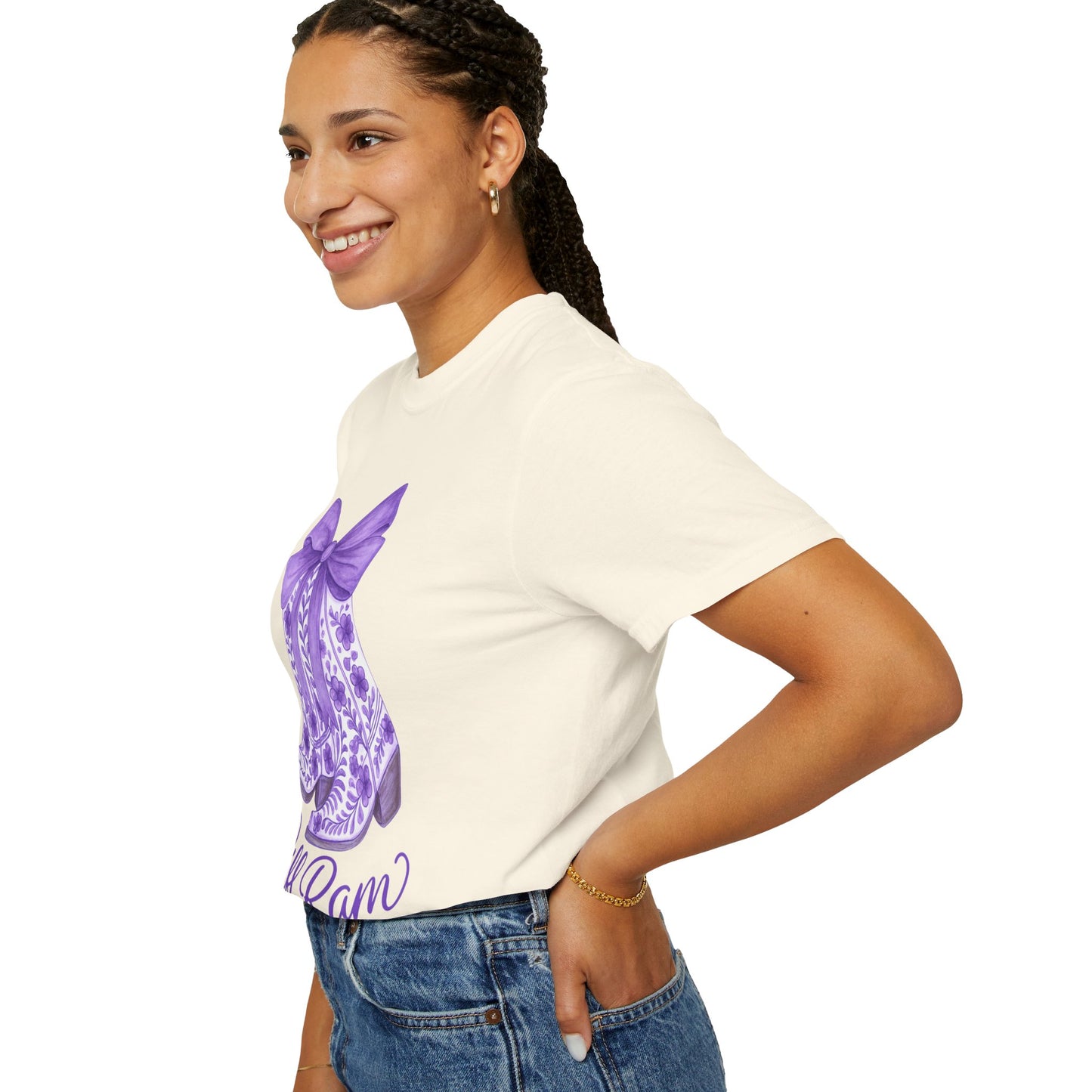 Purple Cowboy Boots T-Shirt | Western Style Tee, Festival Wear, Country Music Shirt, Gift for Horse Lovers, Casual Chic