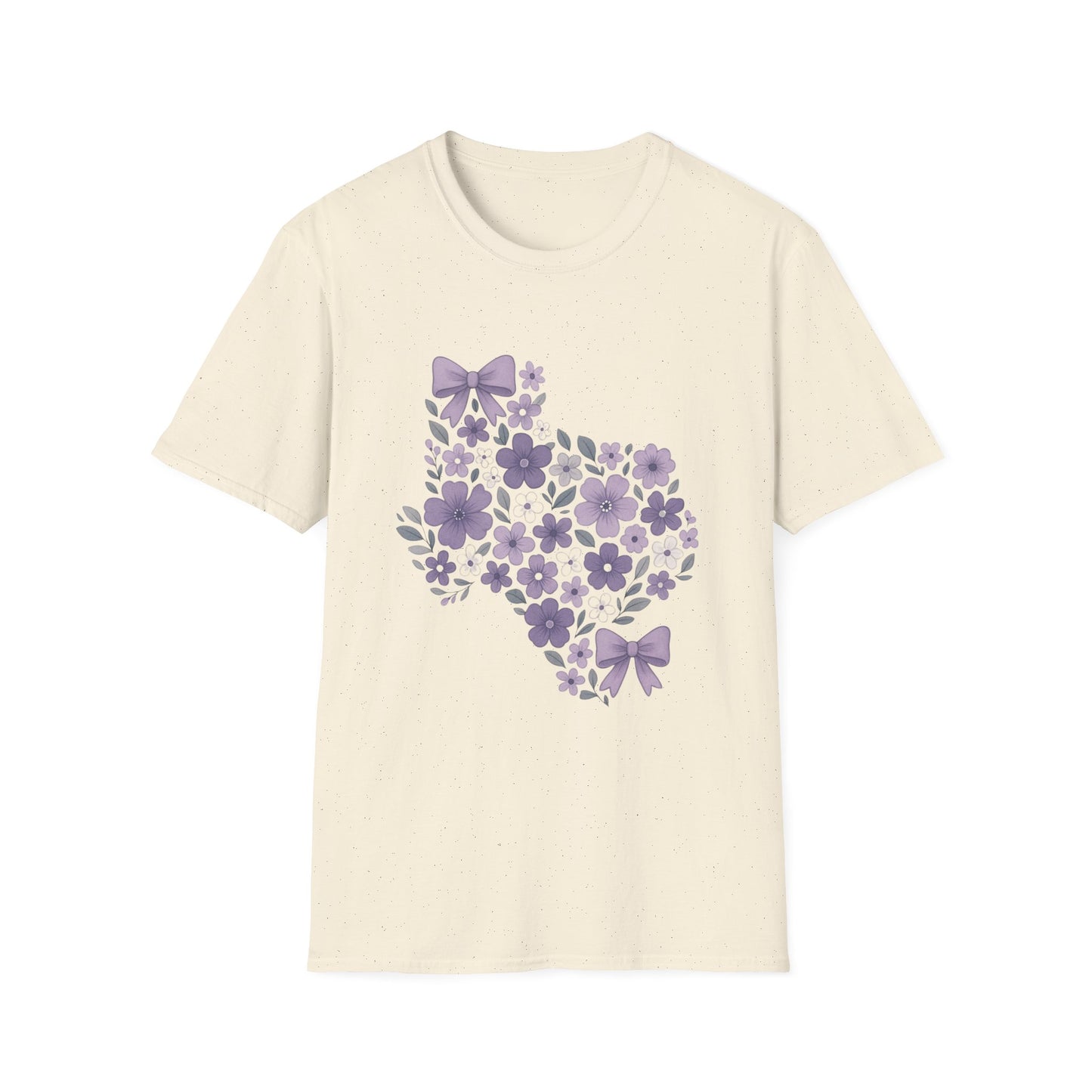 Texas Floral T-Shirt, Casual Summer Top, Gift for Her, Boho Style Tee, Spring Fashion, State Pride Shirt, Soft and Comfy Wear