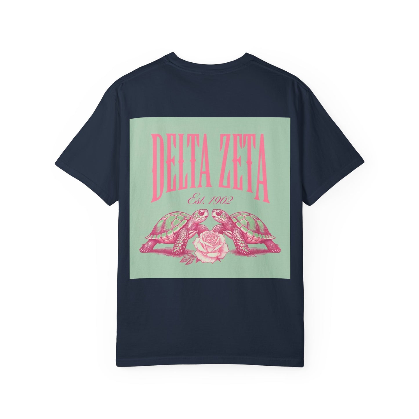 Delta Zeta Unisex T-Shirt, Sorority Shirt, Garment-Dyed Tee, Cute College Top, Sisterhood Apparel, Gift for Sorority Sisters