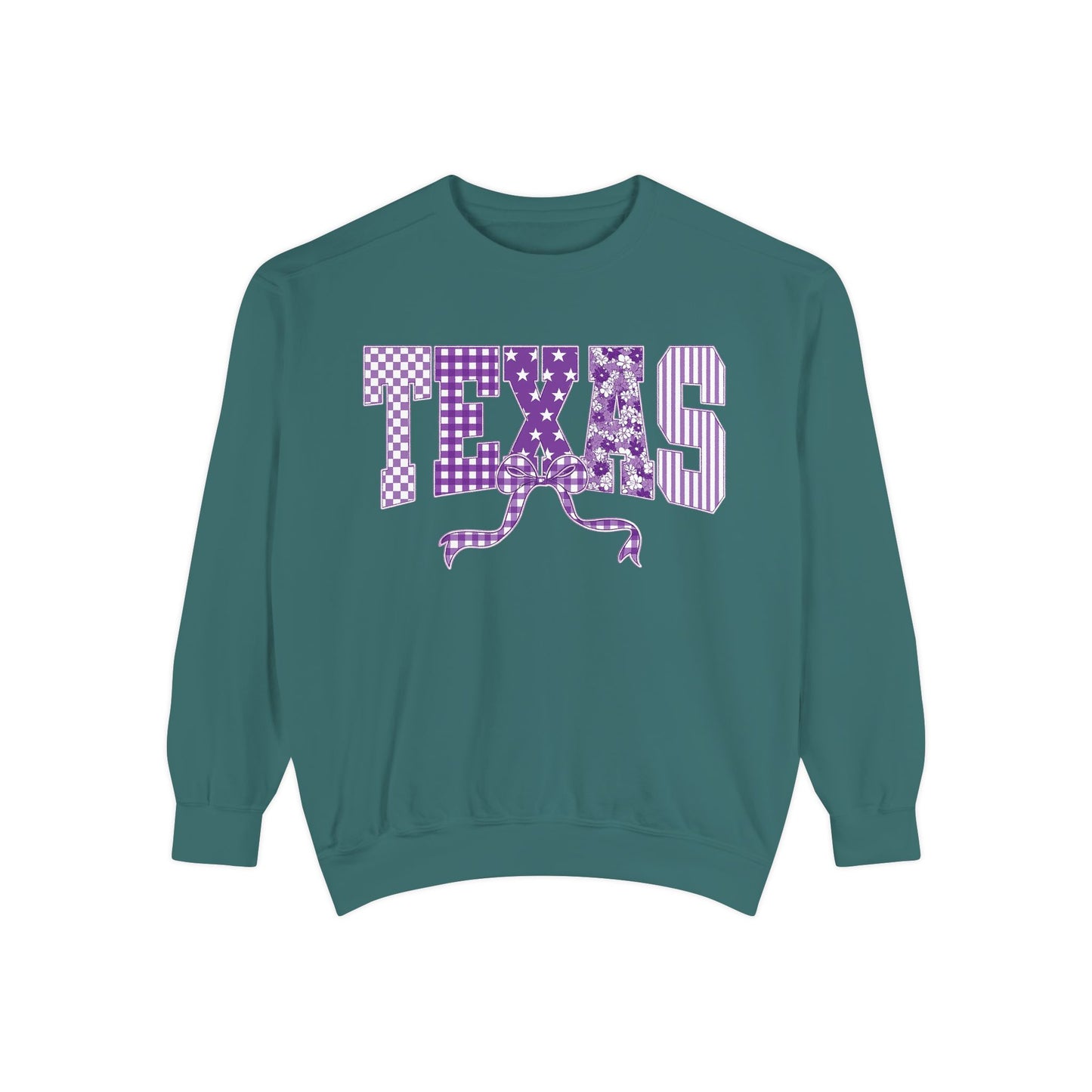 Texas Cowgirl Sweatshirt — Purple Western State Graphic