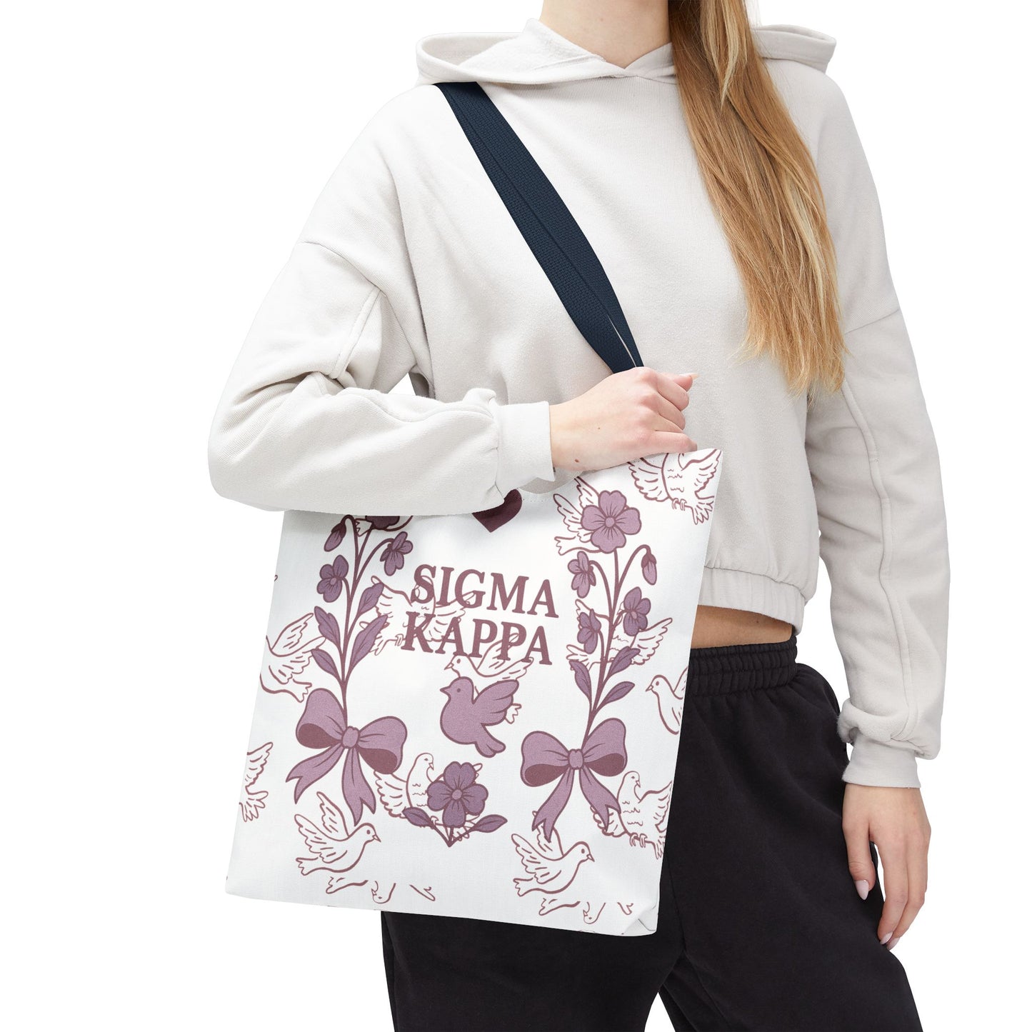 Sigma Kappa Floral Tote Bag | Sorority Gift, Eco-Friendly Carry-All, College Accessory, Stylish Shopping Bag, Chic Beach Tote