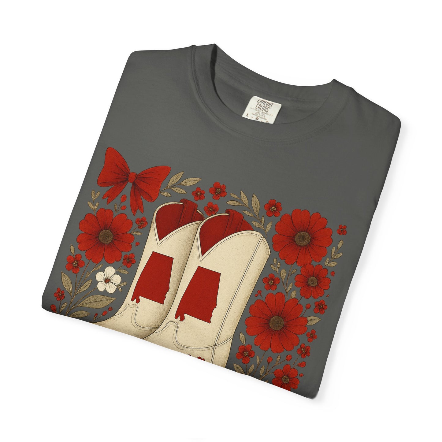 Vintage Cowboy Boots Floral Unisex T-shirt - Alabama Fan, Bama Game Day