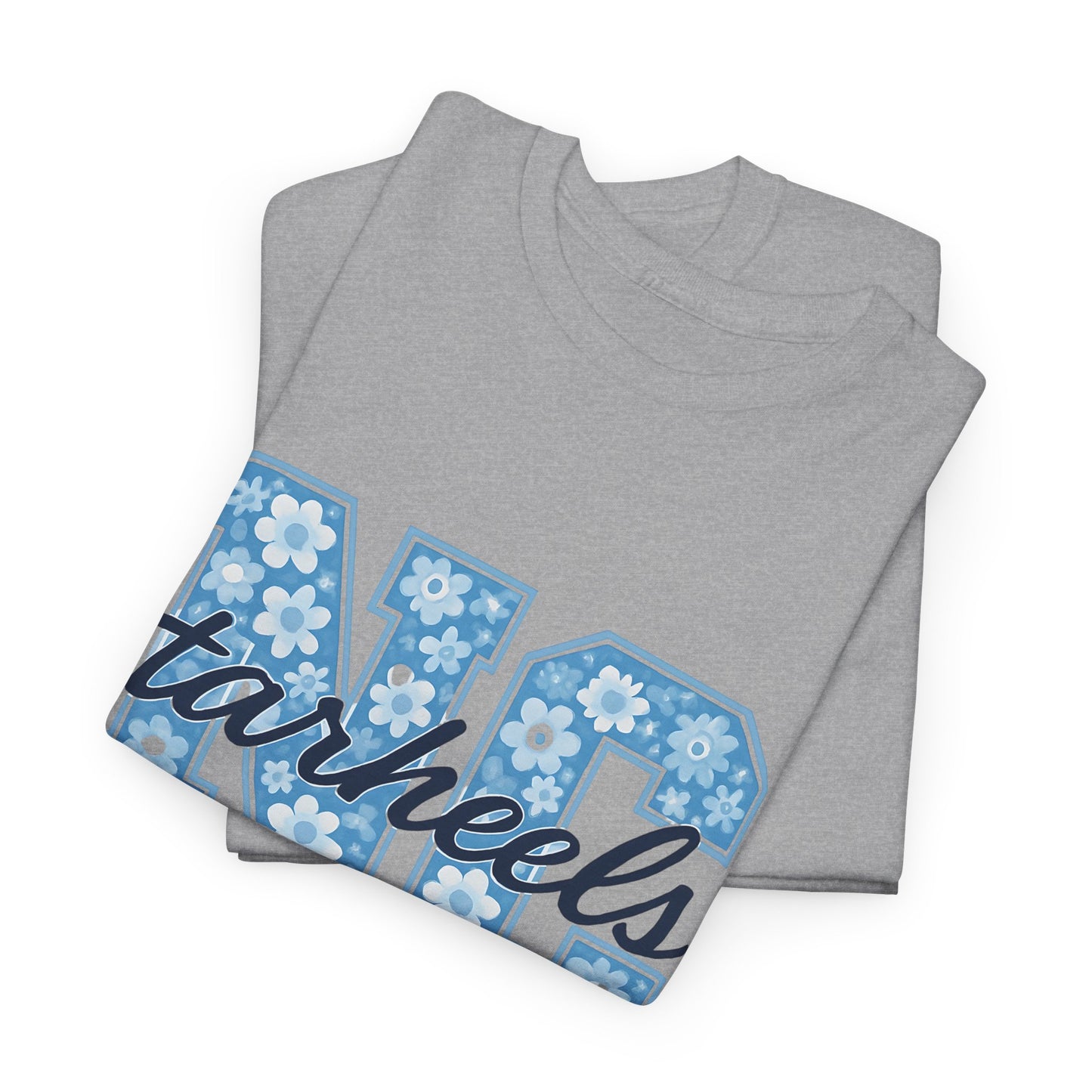 North Carolina Tarheels Unisex Heavy Cotton Tee, College Spirit Wear, Men's and Women's Casual T-Shirt, School Pride Apparel, Gift for Fans