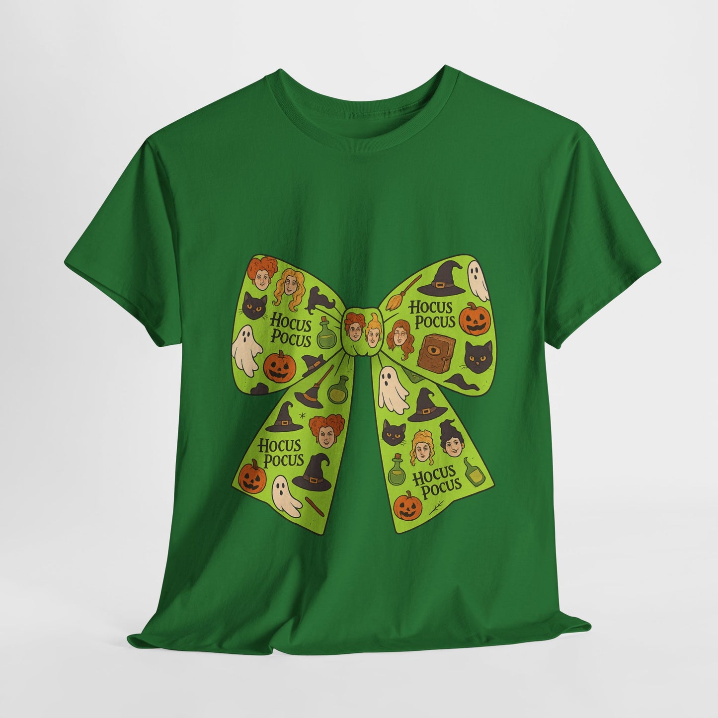 Halloween Graphic Tee, Spooky Season Unisex Shirt, Hocus Pocus Bow Tee, Autumn Style Shirt, Trick or Treat Apparel