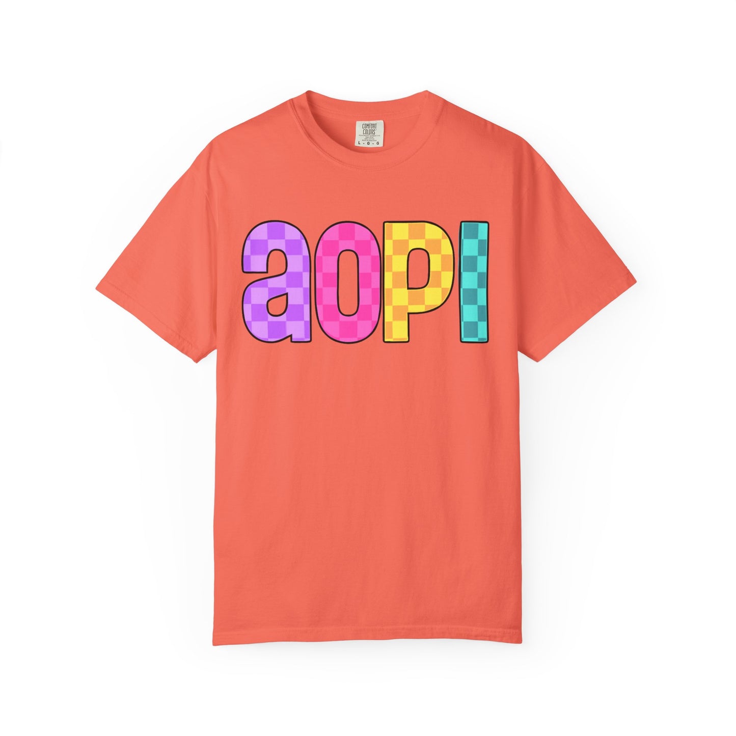 Colorful Graphic Tee - Trendy Unisex Garment-Dyed T-shirt for Casual Summer Wear and AOPI Spirit Gift