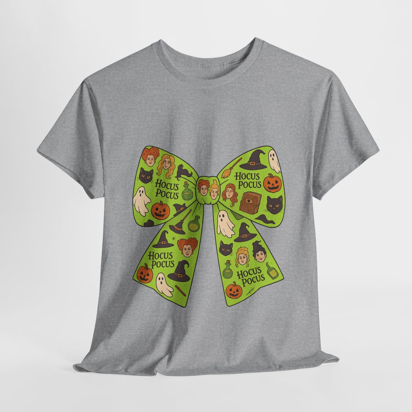 Halloween Graphic Tee, Spooky Season Unisex Shirt, Hocus Pocus Bow Tee, Autumn Style Shirt, Trick or Treat Apparel