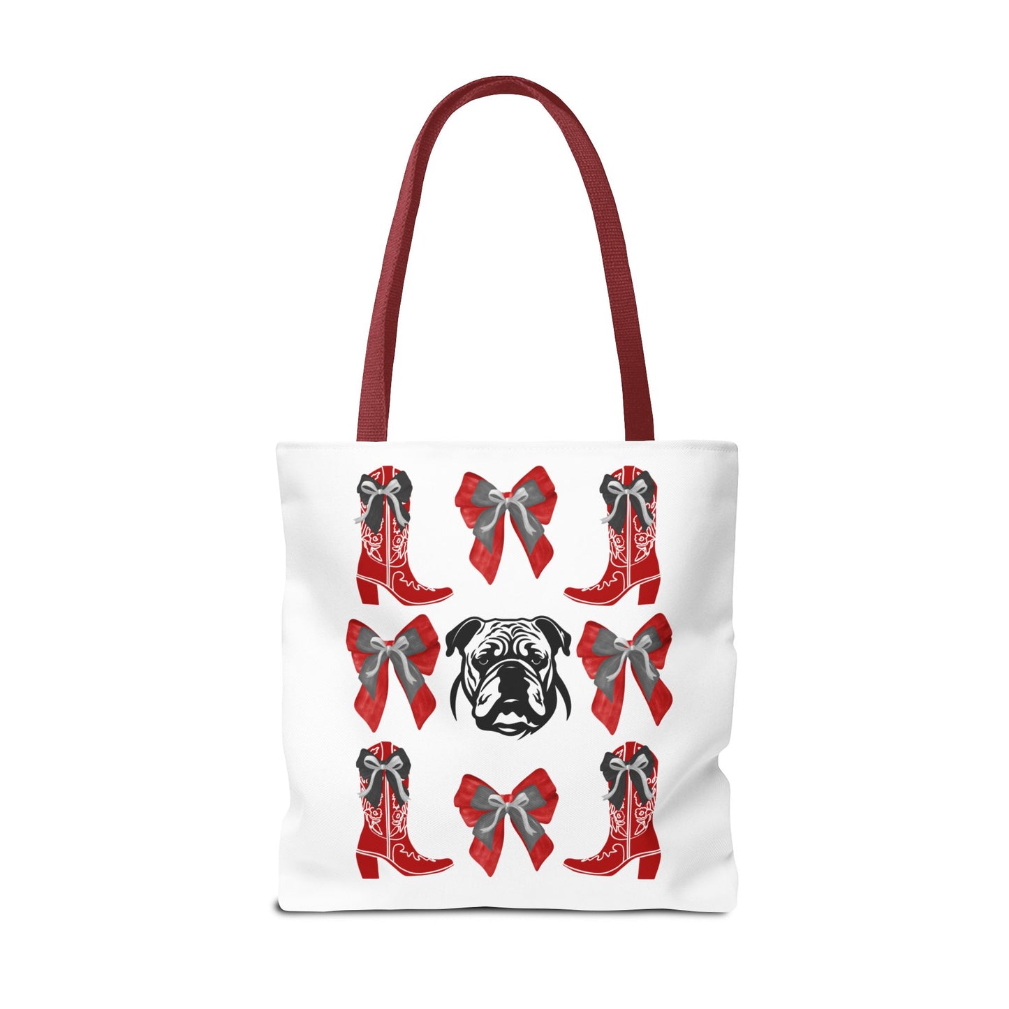UGA Bulldogs Coquette Bow Tote Bag