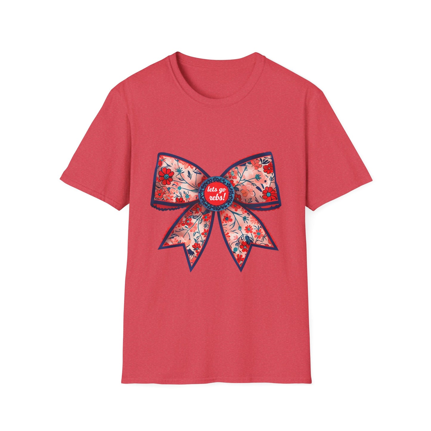 Go rebs coquette bow, Floral Bow T-Shirt | Gift for Her, Casual Wear, Birthday Party, Spring Fashion, Cute Graphic Tee