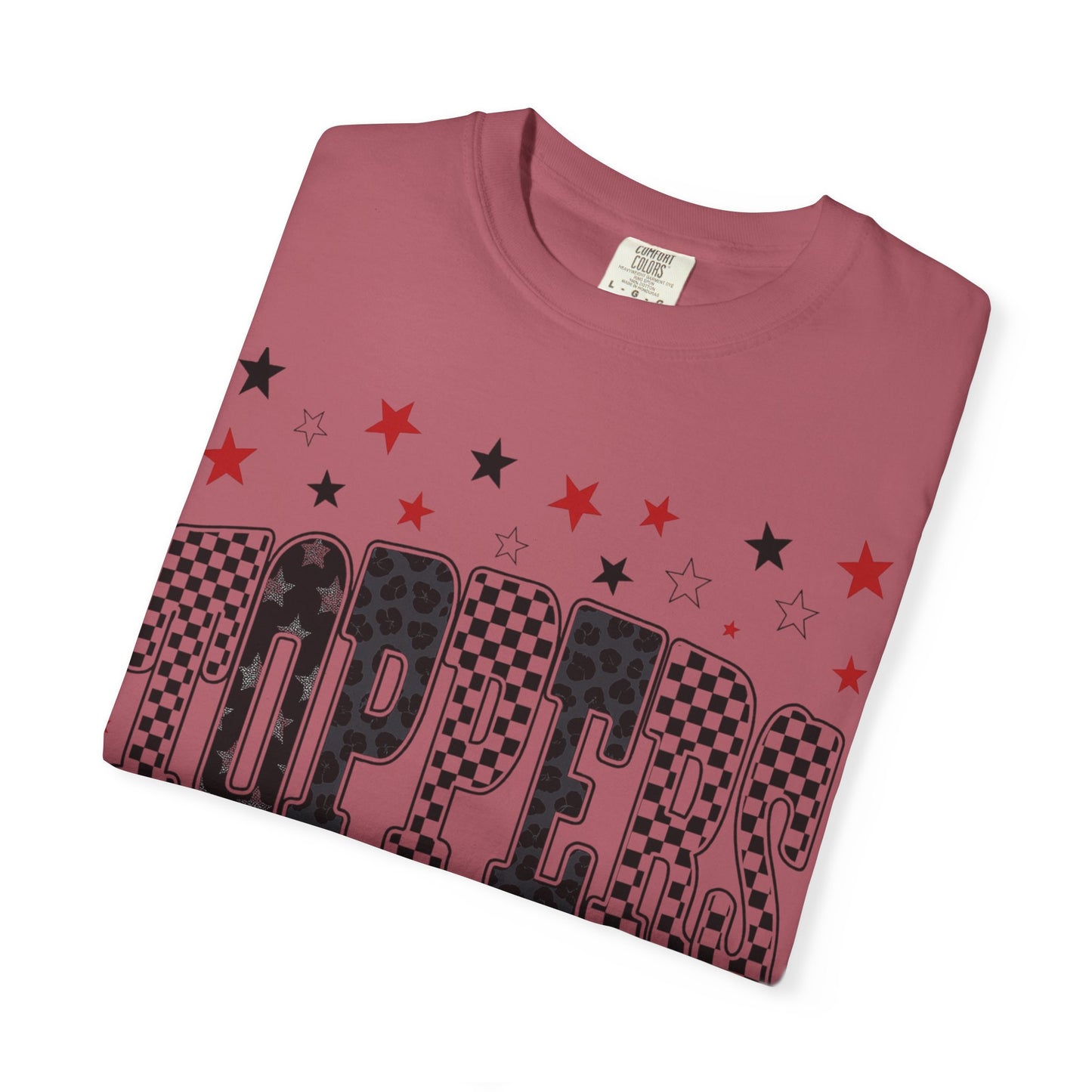Topper Star and Checker Pattern Graphic Tee