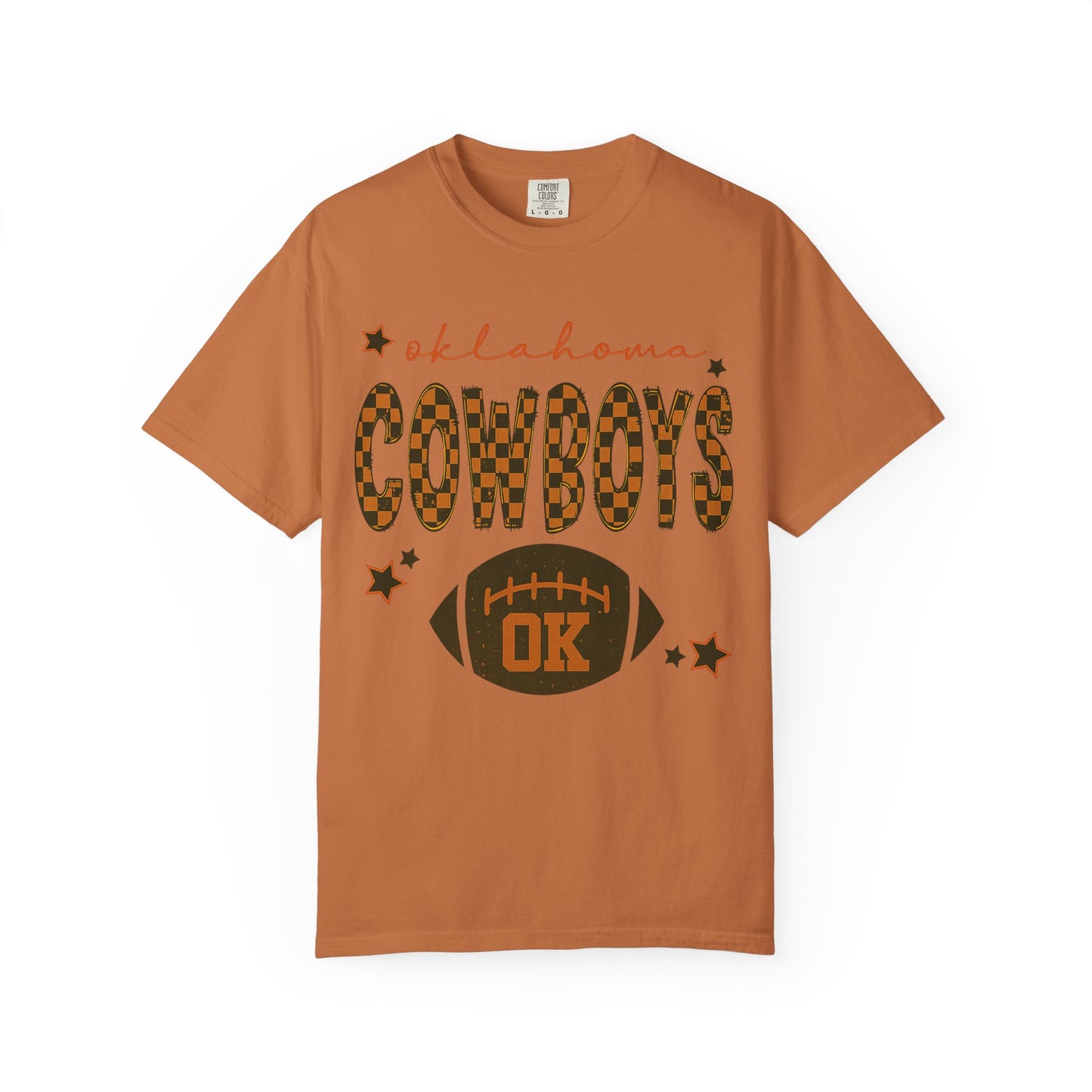 Oklahoma Cowboys Football T-Shirt — Leopard Print Team Tee