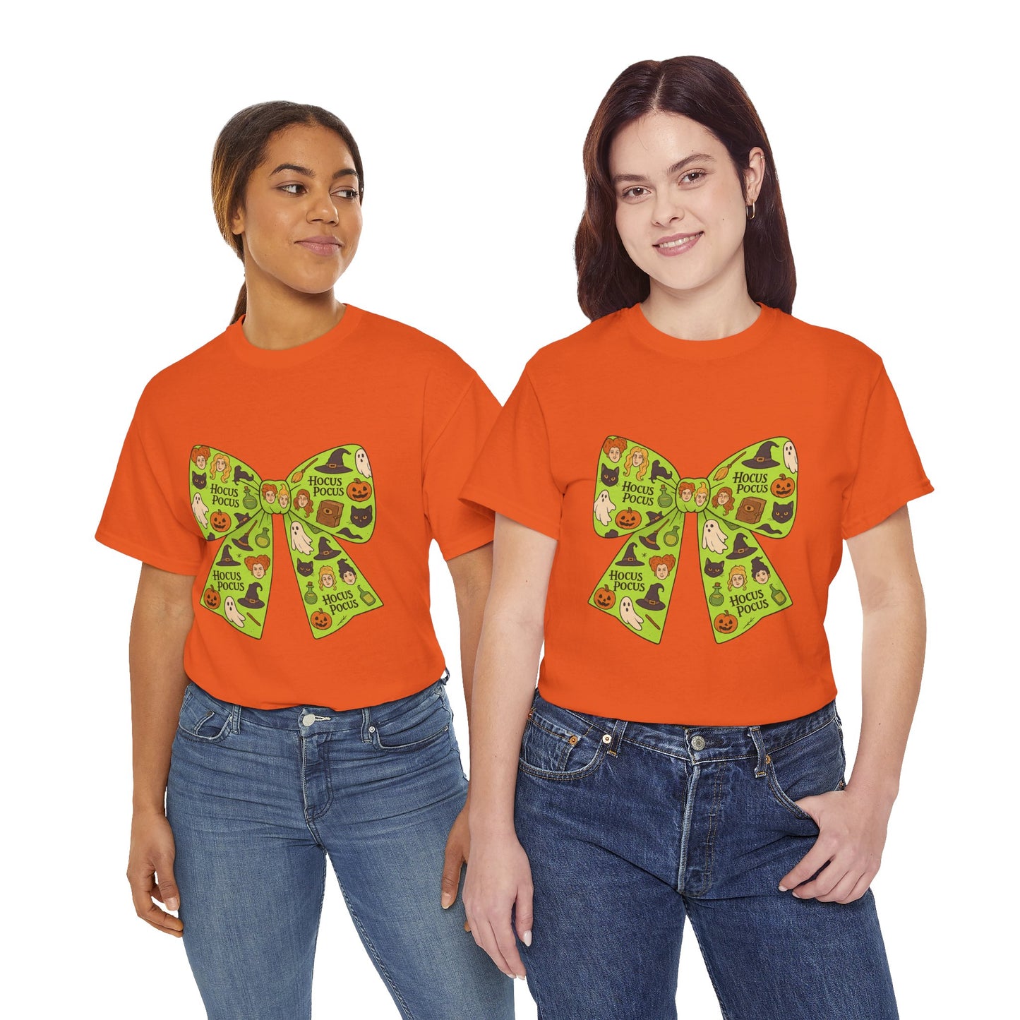 Halloween Graphic Tee, Spooky Season Unisex Shirt, Hocus Pocus Bow Tee, Autumn Style Shirt, Trick or Treat Apparel