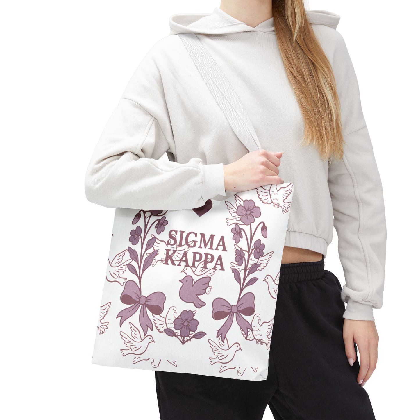 Sigma Kappa Floral Tote Bag | Sorority Gift, Eco-Friendly Carry-All, College Accessory, Stylish Shopping Bag, Chic Beach Tote