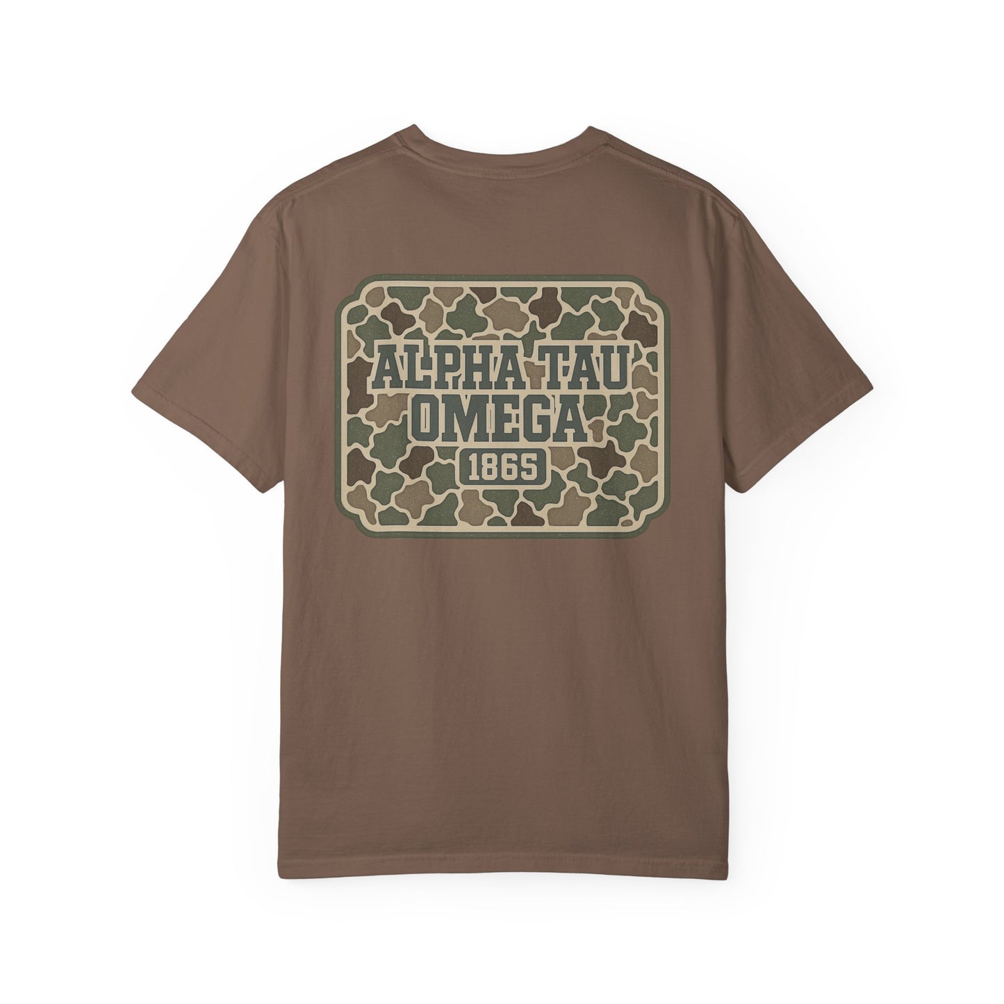 AlphaTauOmega Garment-Dyed T-shirt | Unisex Casual Tee for Fraternity Events, Gifts, College Life, Brotherhood, Greek Life