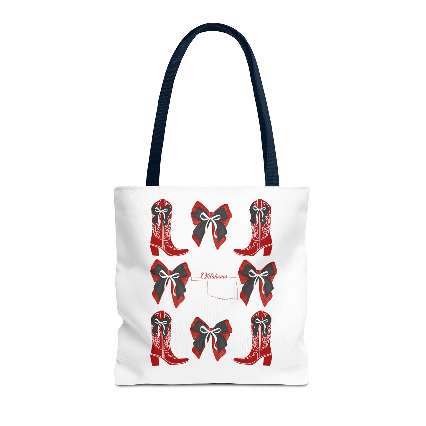 Tote Bag - Oklahoma Game Day Coquette Bow Design Fan Gift