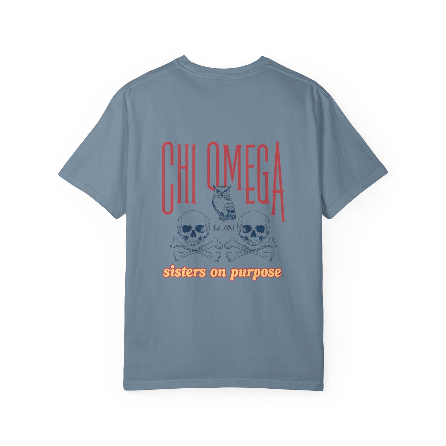 Chi Omega Sister T-Shirt, Sorority Apparel, College Tee, Garment-Dyed Shirt, Greek Life Merchandise, Casual Wear