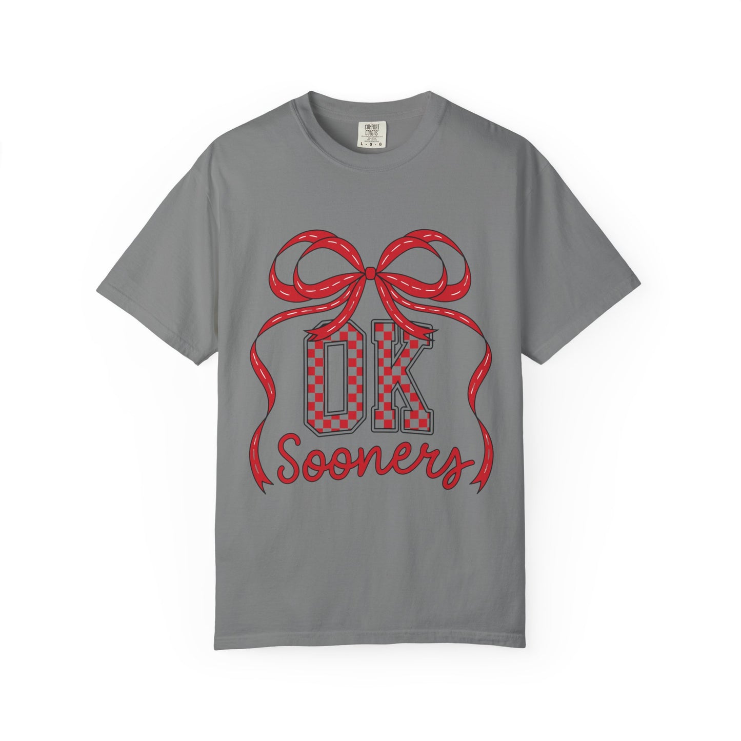 SOON Checkered Cheerful Bow Graphic T-shirt