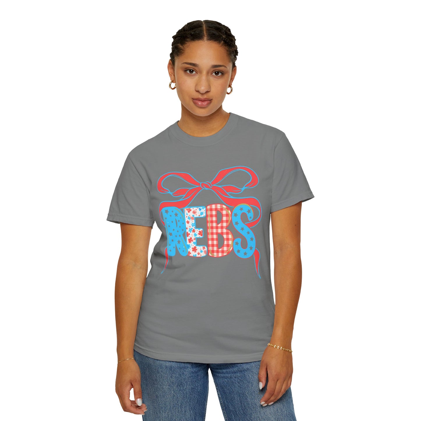 MS Rebs Floral Patriotic T-Shirt