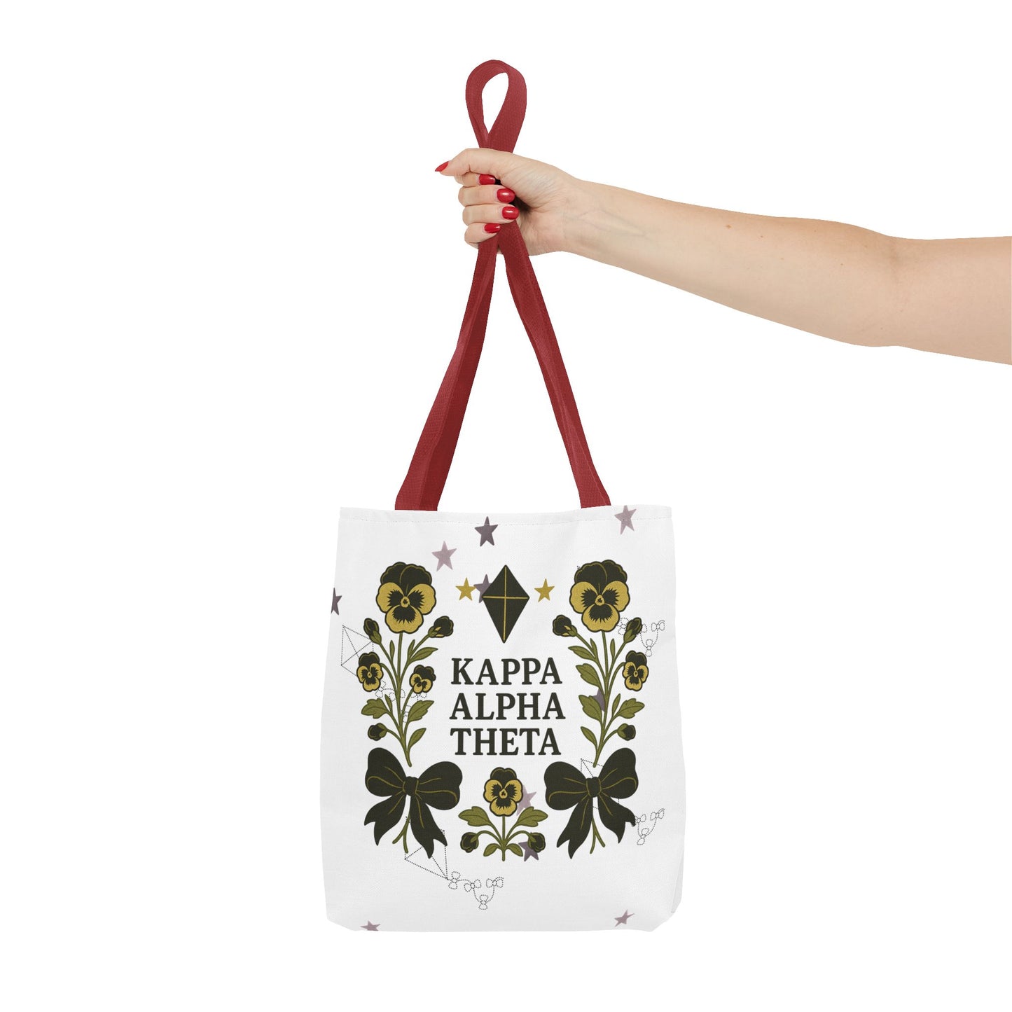 Floral Sorority Tote Bag | Kappa Alpha Theta, Eco-Friendly Bag, Gift for Sisters, College Accessory, Summer Outing Bag
