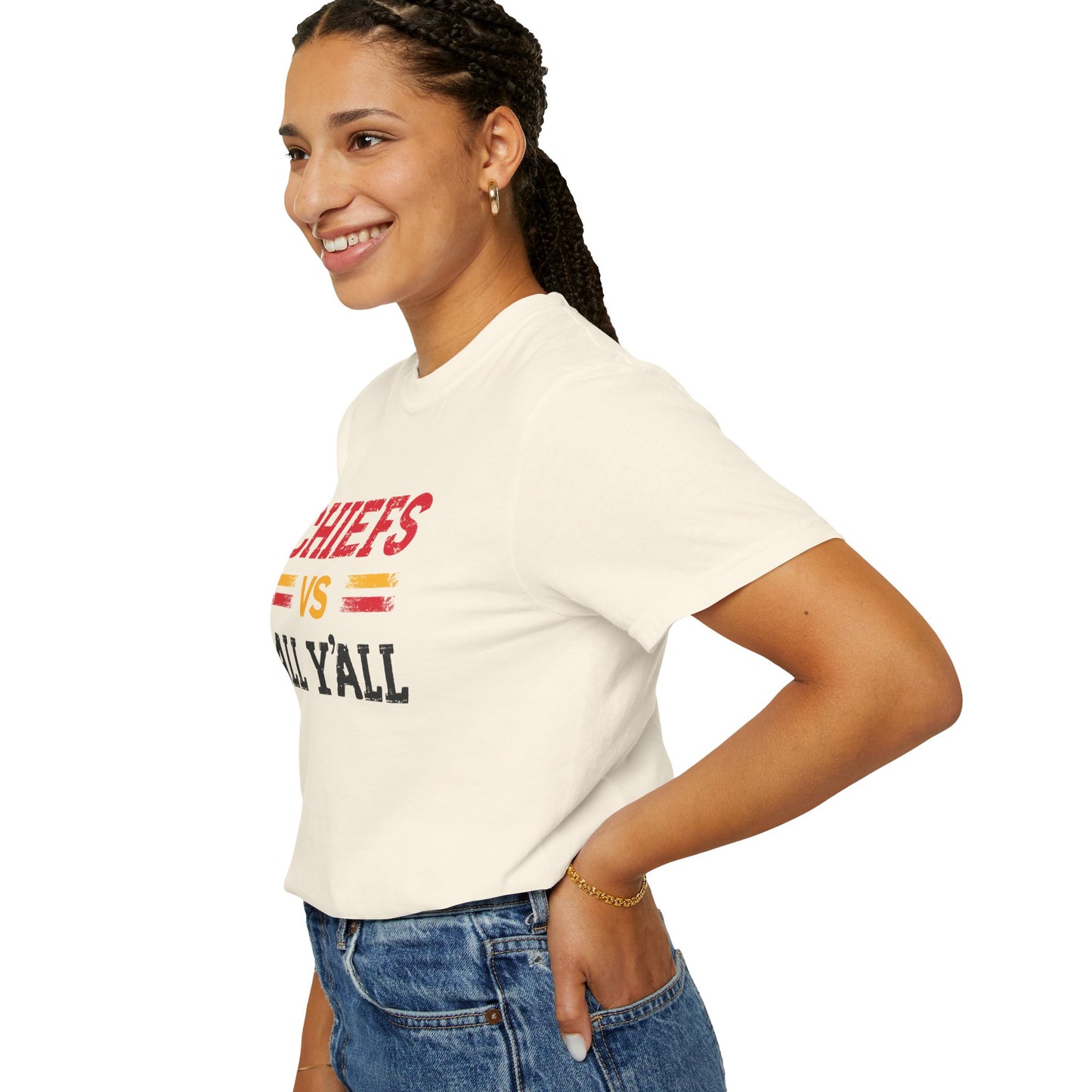 Game Day Humor T-Shirt, Chiefs vs All Y’all Tee, Sports Fan Gift, Unisex Shirt, Tailgate Party Apparel, Football Celebration Shirt