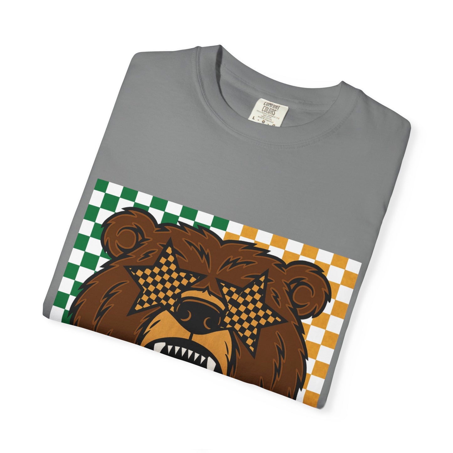 Checkered BU Bear Unisex T-shirt