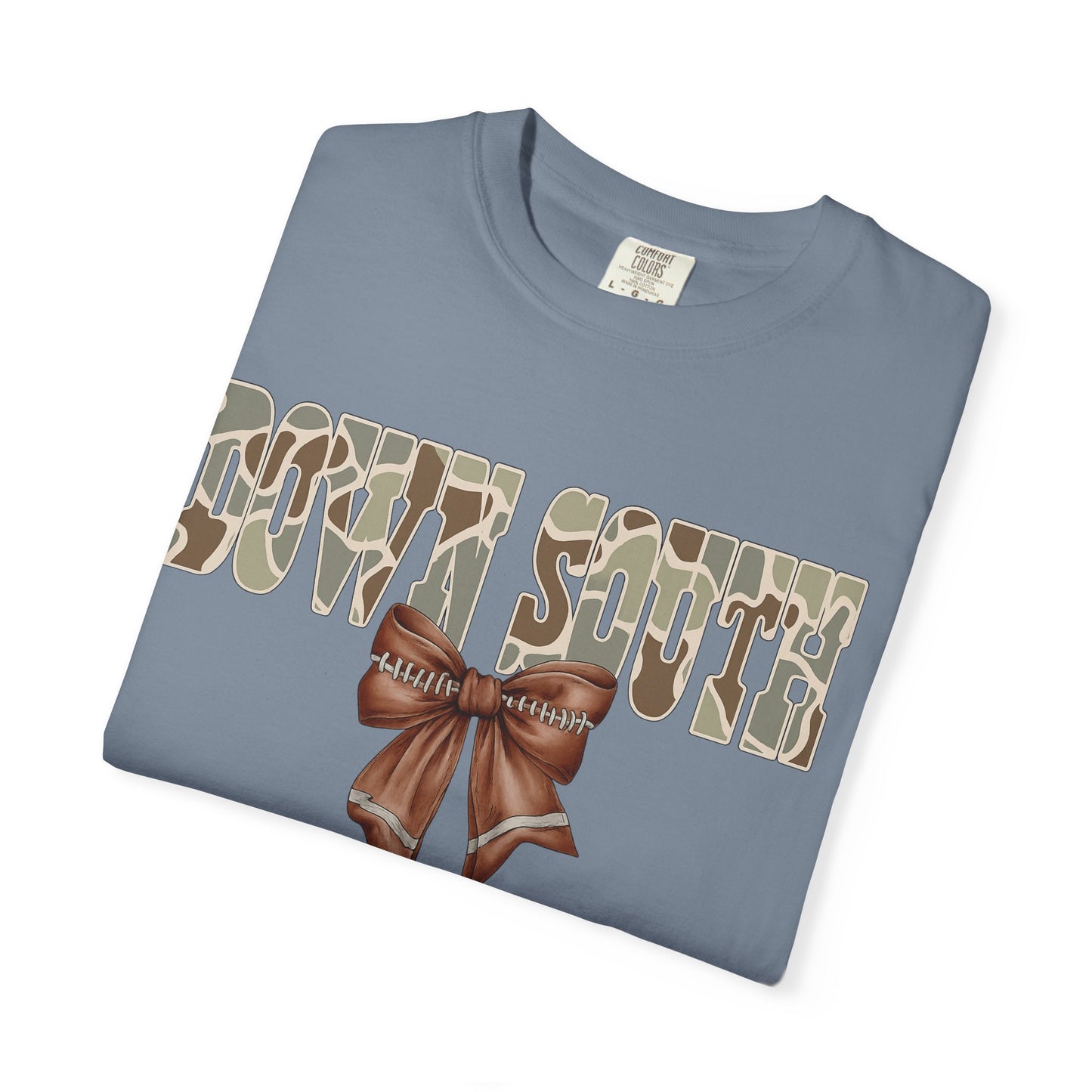 Camo Bow Graphic Tee - Trendy Apparel for Casual Outings and Birthdays