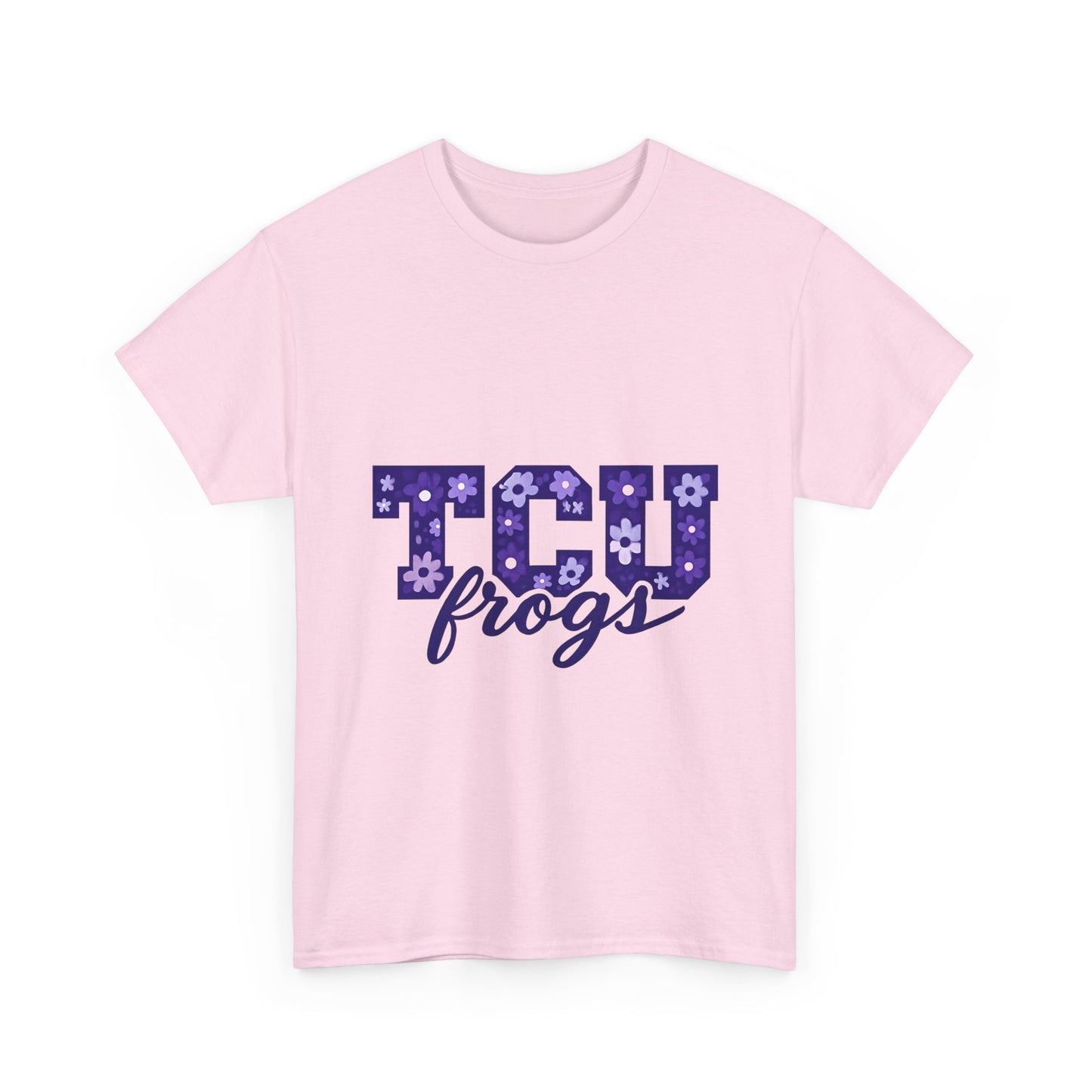 TCU Frogs Unisex Heavy Cotton Tee - College Shirt, Student Apparel, Casual Wear, Graduation Gift, Sports Fan Tee