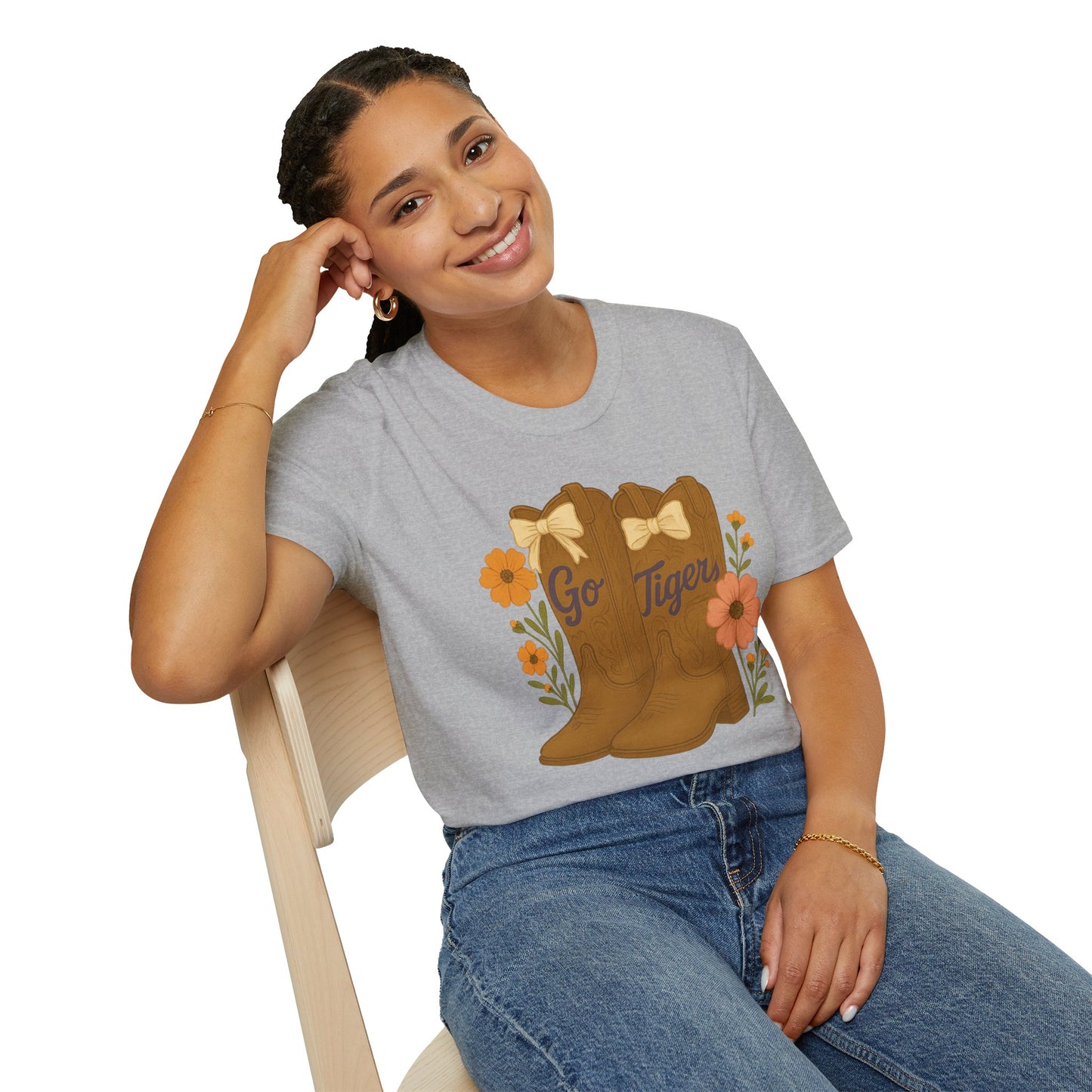 SC Tigers Country Boots Unisex T-Shirt | Cute Southern Style Tee, Go Tiger Shirt, Perfect for Game Day, Clemson Game Day, Graduation Gift, College Student Gift
