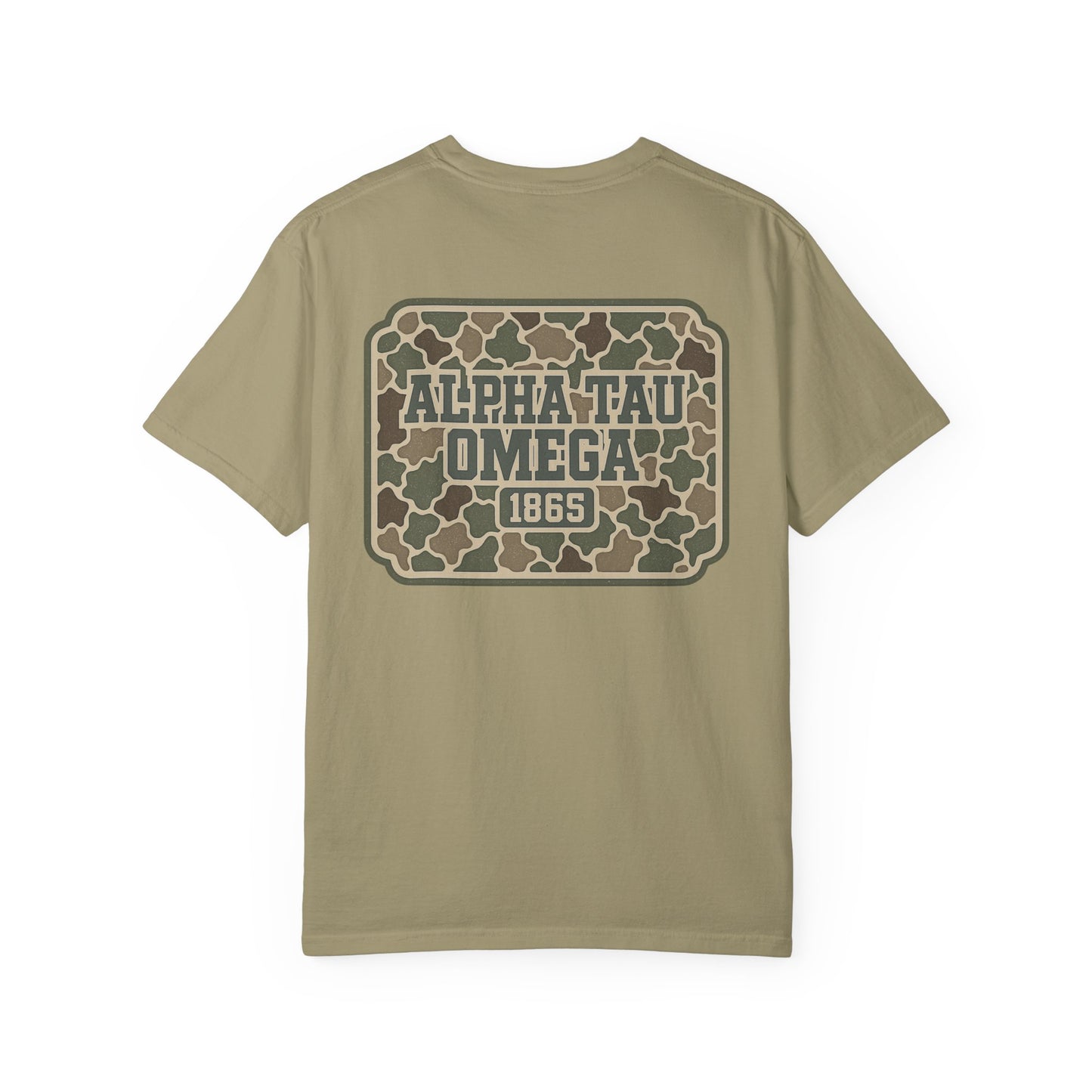 AlphaTauOmega Garment-Dyed T-shirt | Unisex Casual Tee for Fraternity Events, Gifts, College Life, Brotherhood, Greek Life