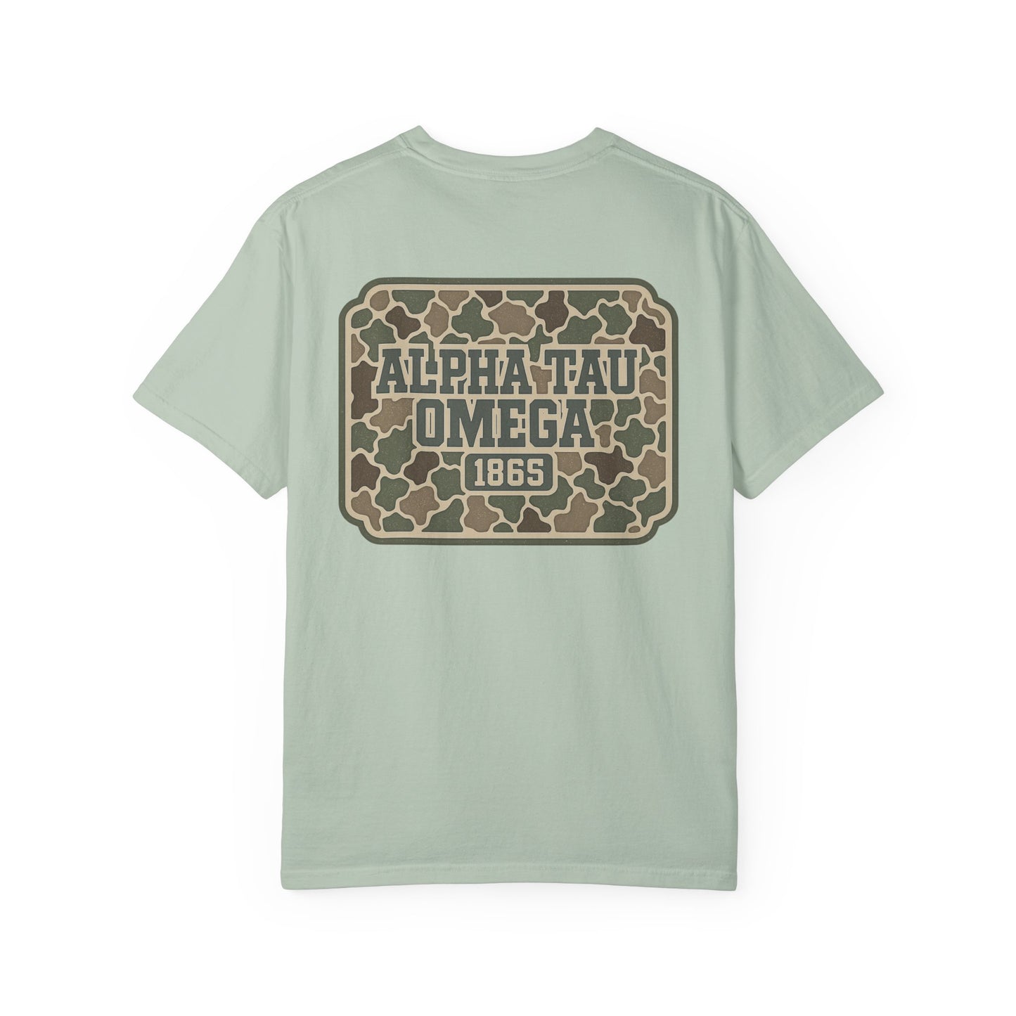 AlphaTauOmega Garment-Dyed T-shirt | Unisex Casual Tee for Fraternity Events, Gifts, College Life, Brotherhood, Greek Life