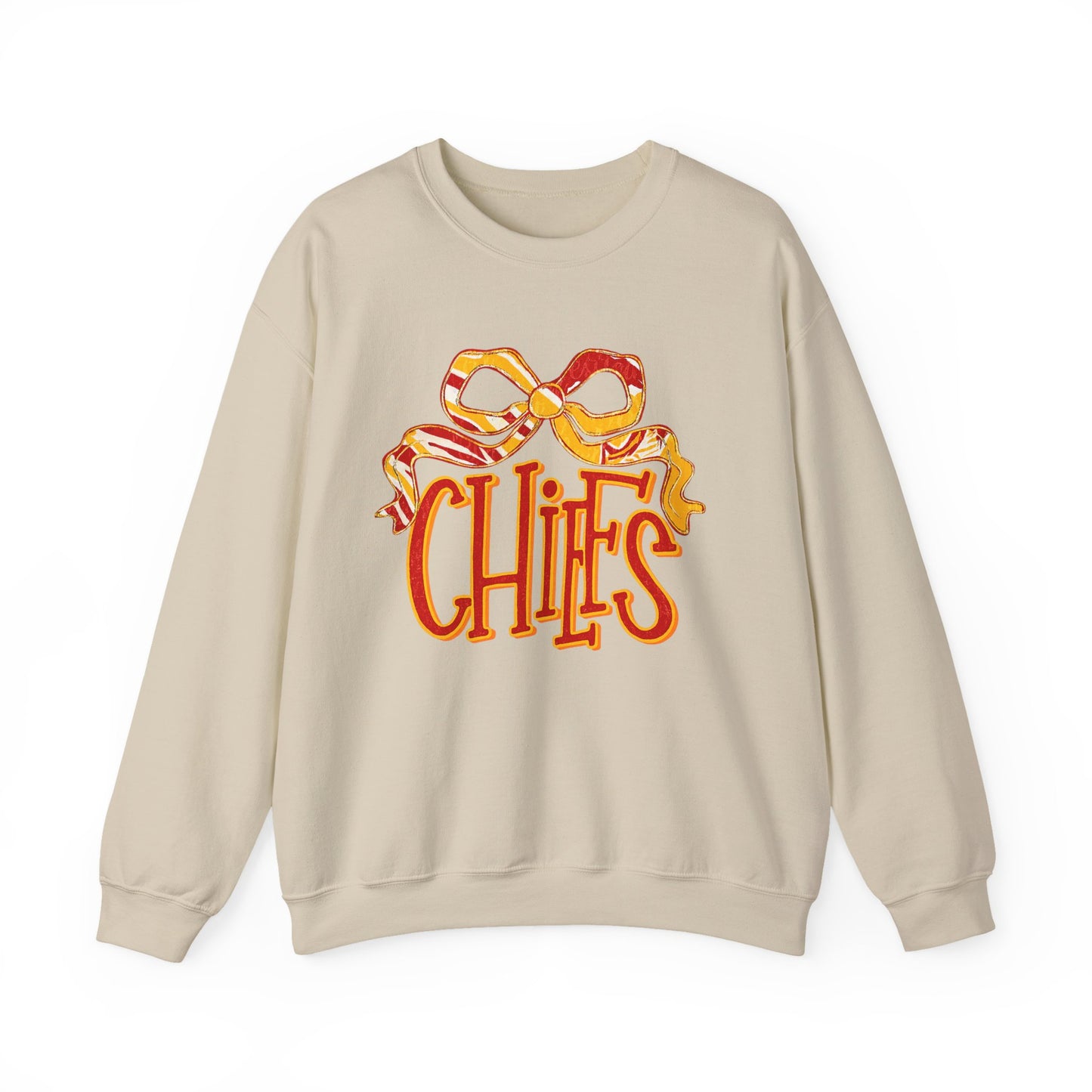 Chic Bow Design Unisex Sweatshirt, Cozy Fall Apparel, Holiday Gift, Casual Wear, Comfortable Style, Unique Sweatshirt