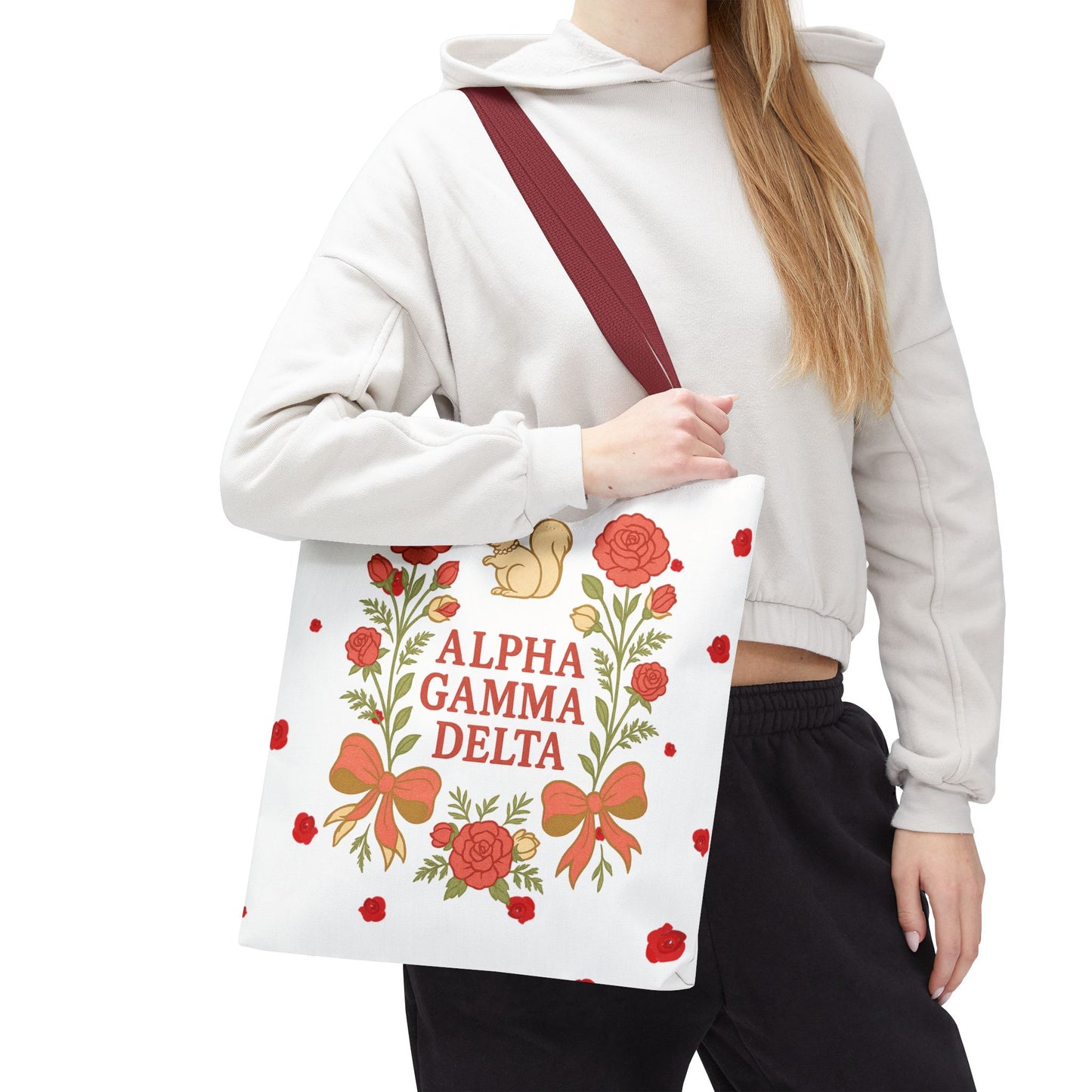 Floral Tote Bag | Alpha Gamma Delta Collection | Perfect for Sorority Events & Graduates