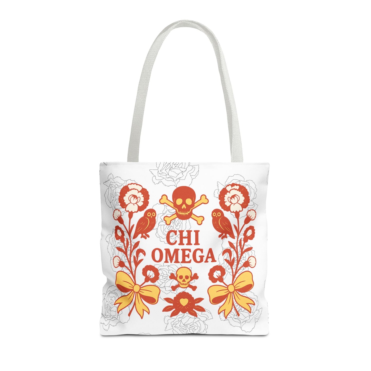 Chi Omega Floral Tote Bag