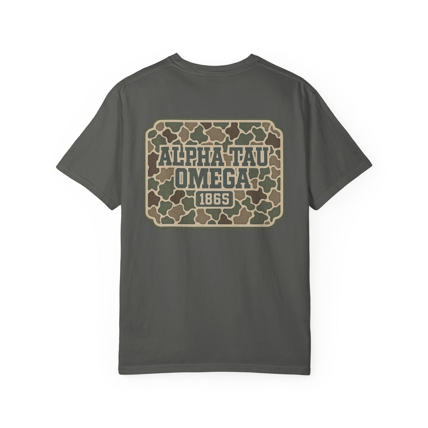 AlphaTauOmega Garment-Dyed T-shirt | Unisex Casual Tee for Fraternity Events, Gifts, College Life, Brotherhood, Greek Life